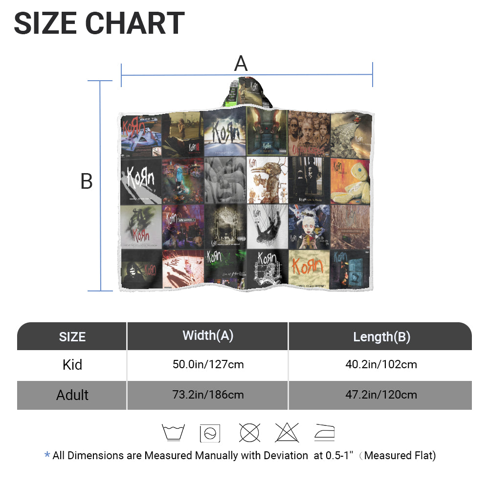 Korn Album Art Wearable Hooded Blanket – Nu Metal Fan Gift