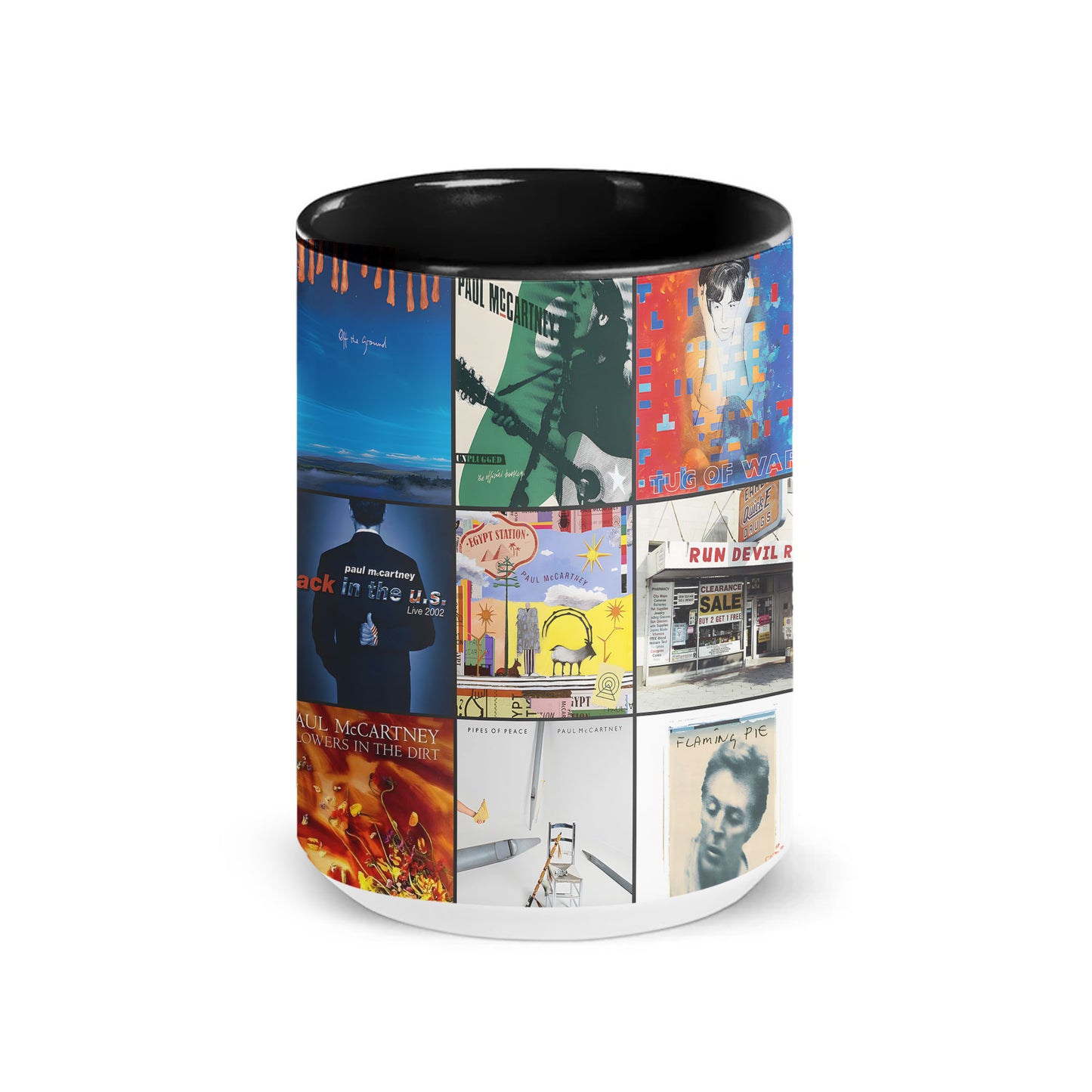 Paul McCartney Accent Mug – Iconic Album Cover Collage Gift