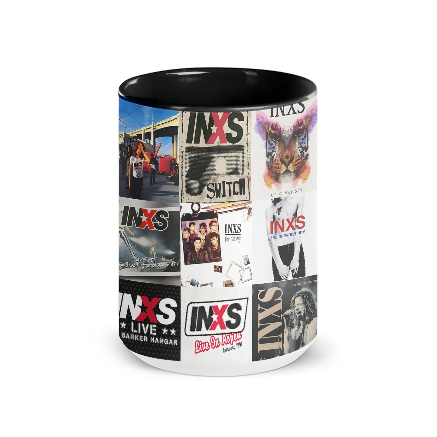 INXS Accent Mug – Classic Album Cover Collage Gift