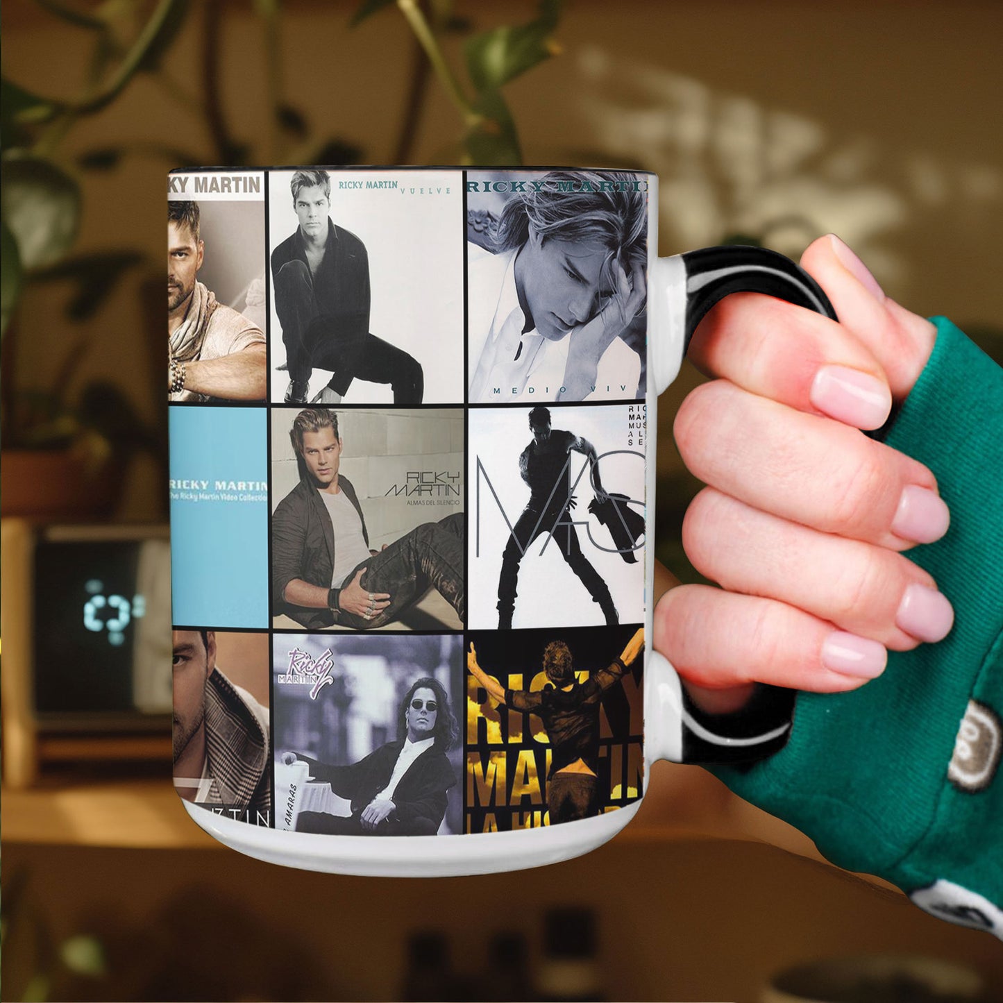 Ricky Martin Accent Mug – Latin Pop Icon Album Cover Collage Gift