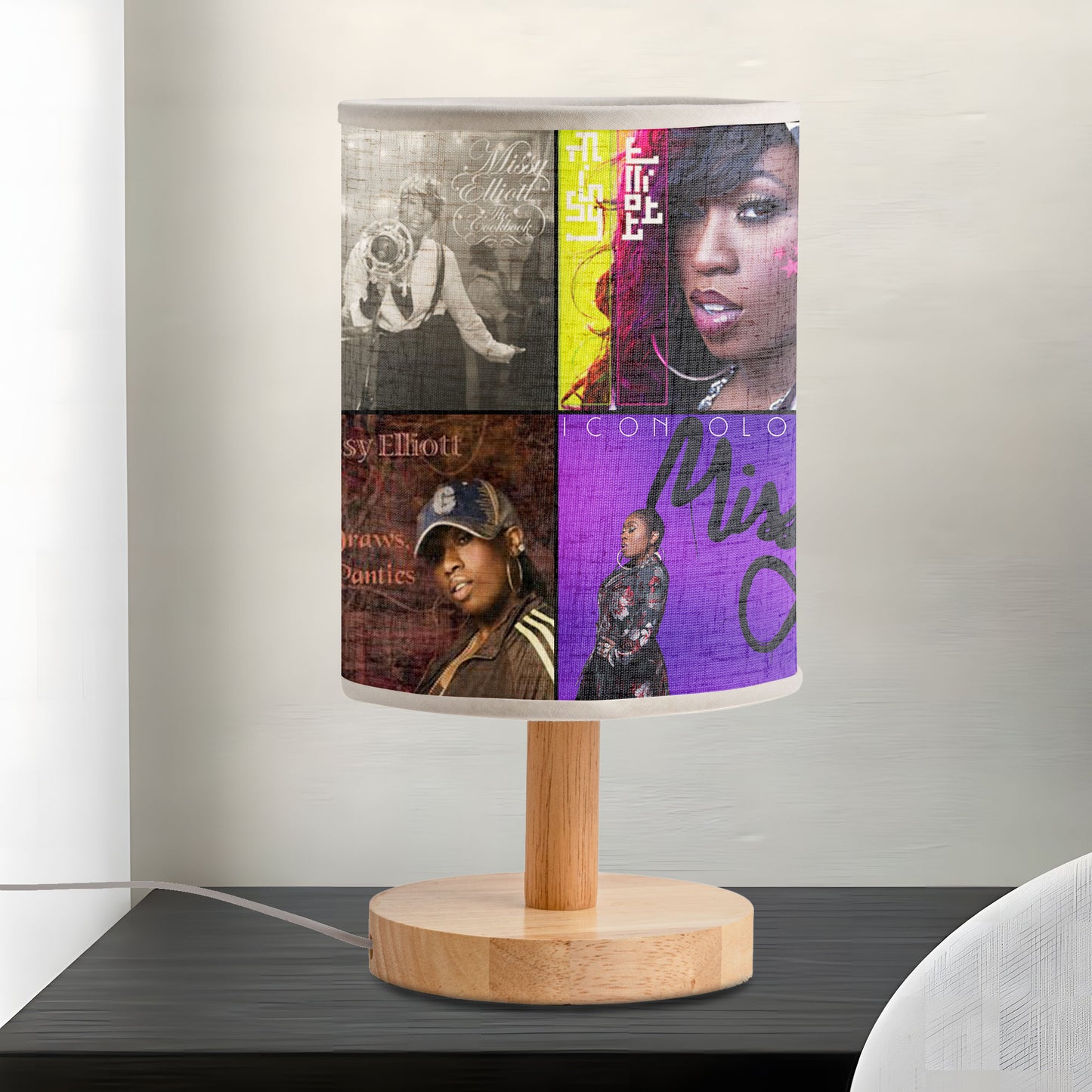 Missy Elliott Album Art Table Lamp – Hip-Hop Queen Decorative Light
