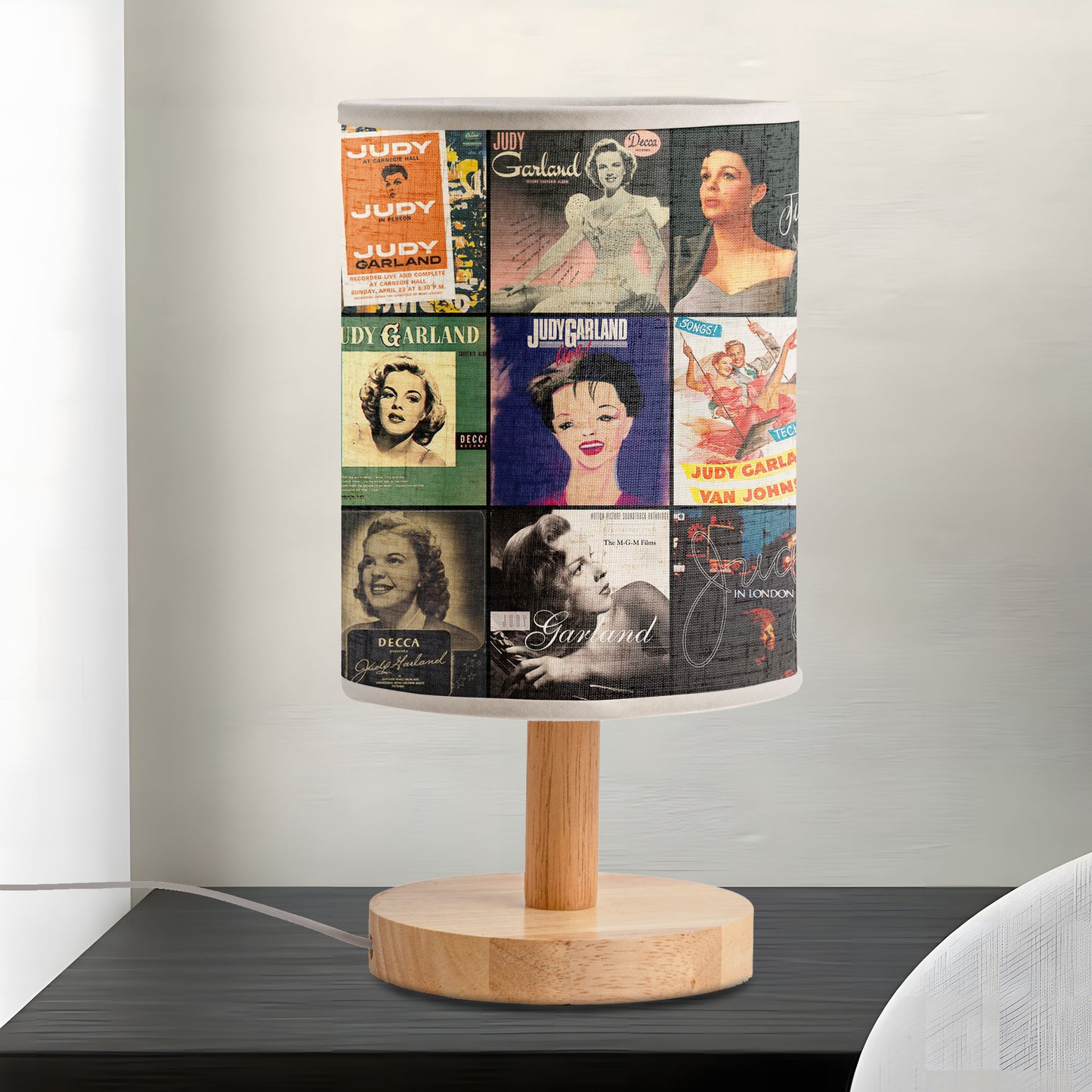 Judy Garland Fabric Lamp – Vintage Glamour in Every Glow