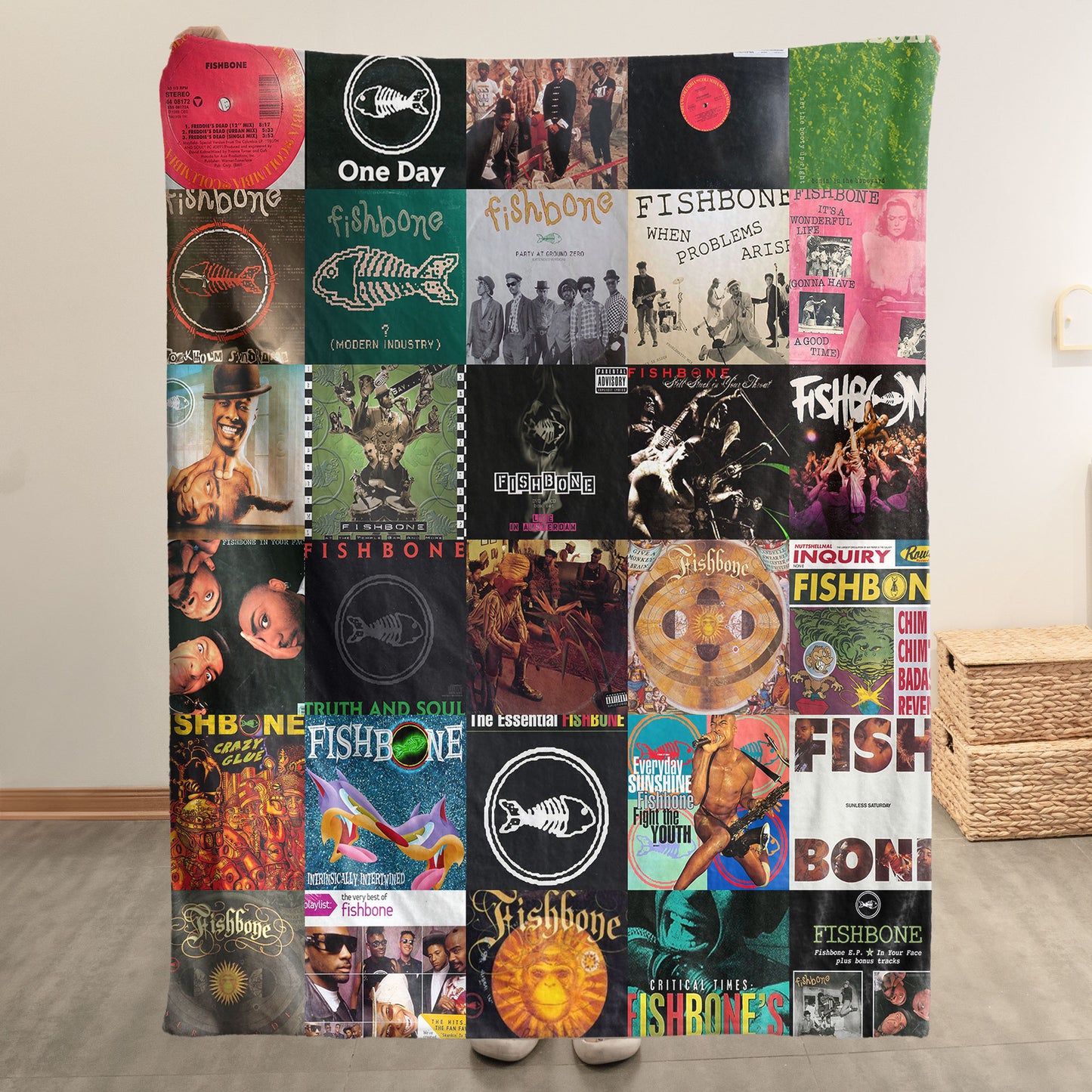 Fishbone Sherpa Blanket – A Wild, Funk-Rock Journey for True Fans