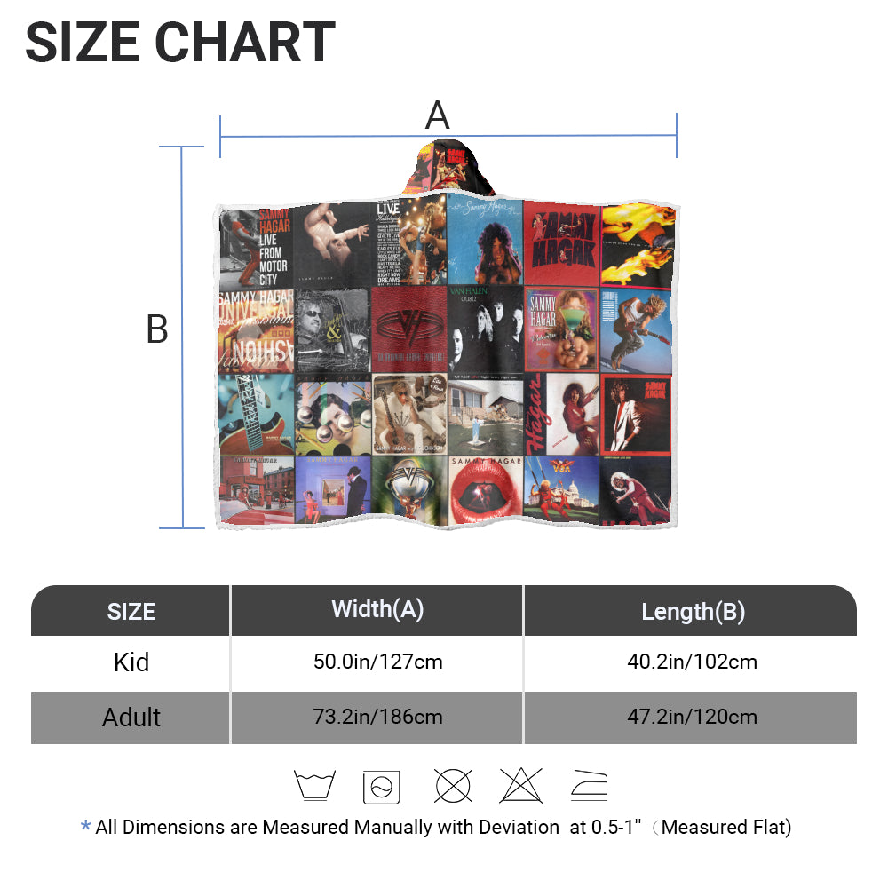 Sammy Hagar Album Art Wearable Hooded Blanket – Rock & Van Halen Fan Gift