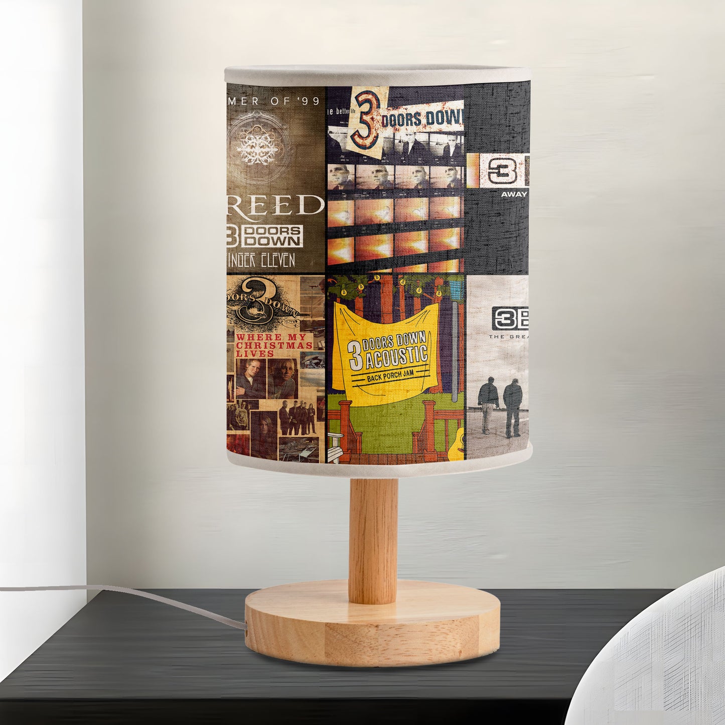 3 Doors Down Fabric Lamp – Classic Rock Soul Album Art Collection