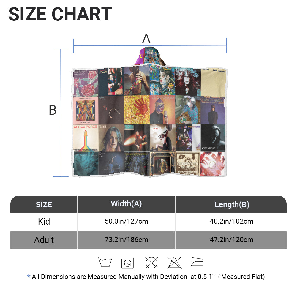 Todd Rundgren Album Art Wearable Hooded Blanket – Classic Rock Fan Gift