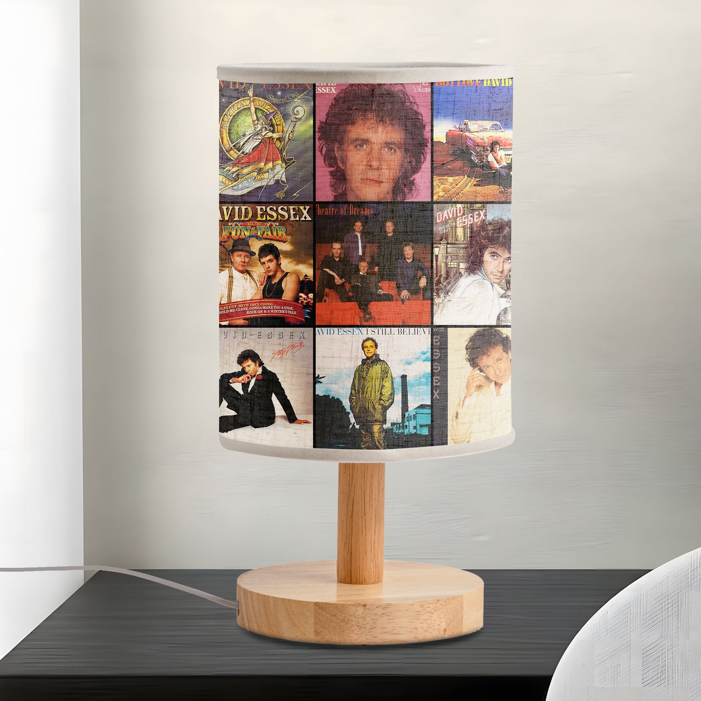 David Essex Fabric Lamp – Vintage Pop Legend Album Art Collection