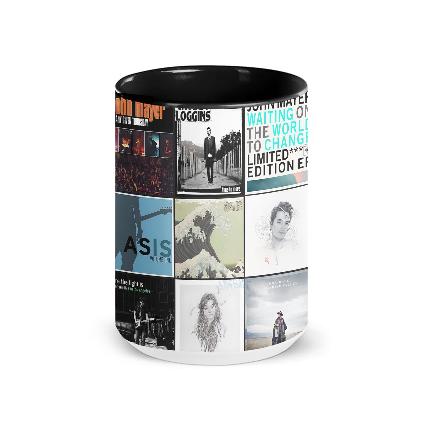 John Mayer Accent Mug – Classic Album Cover Collage Gift