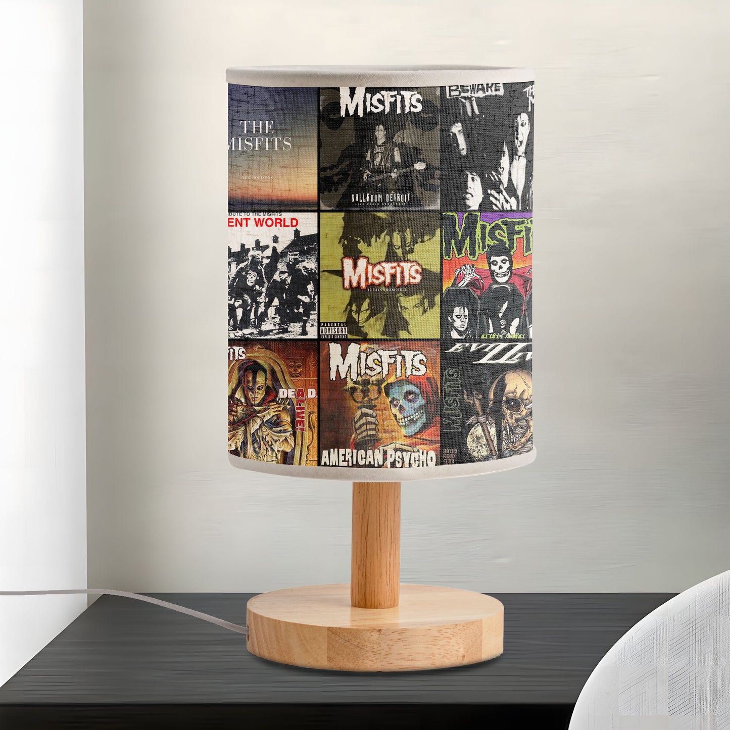 Misfits Fabric Lamp – Horror Punk Legends Album Art Collection