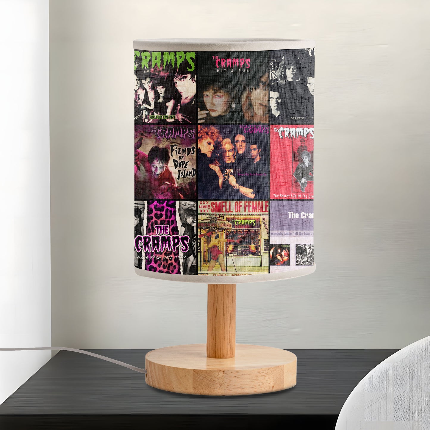 The Cramps Albums Fabric Lamp – Light of Punk Rock Madness