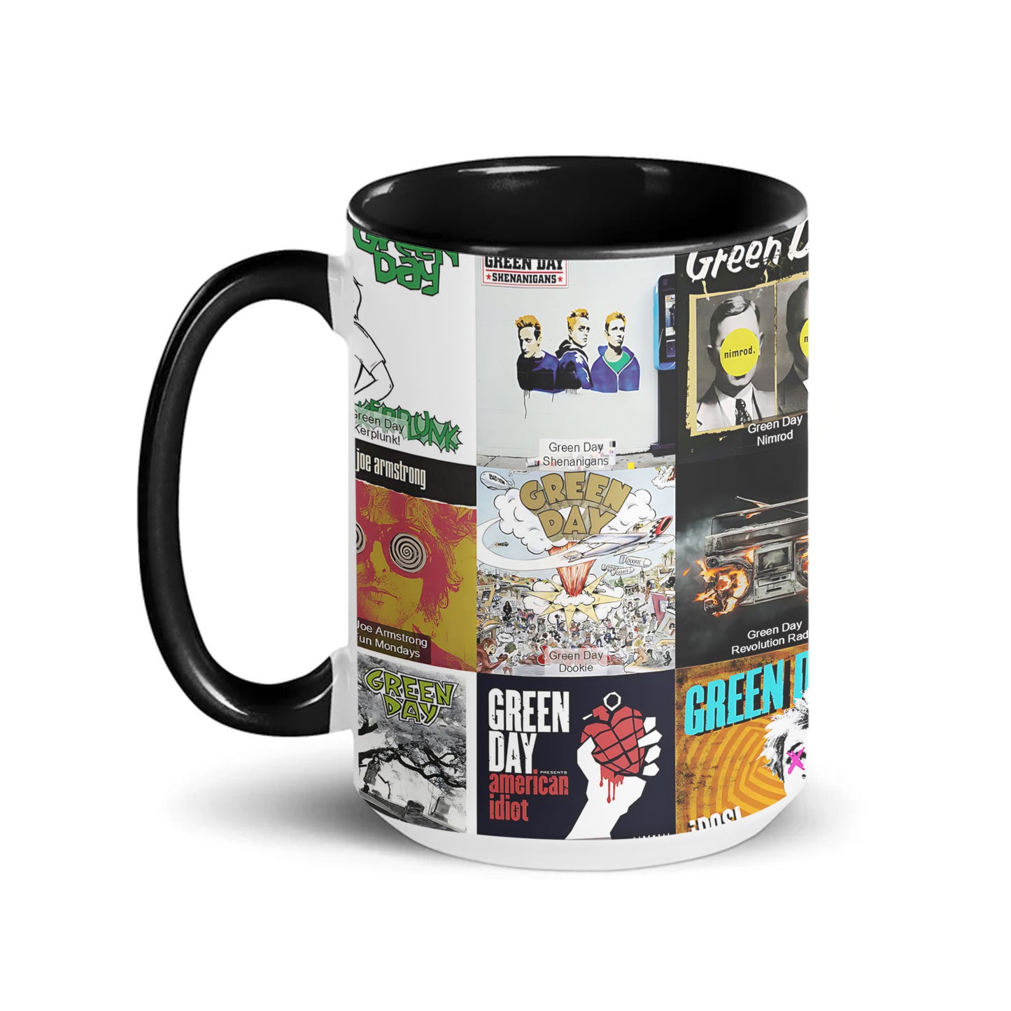 Green Day Accent Mug – Classic Album Cover Collage Gift