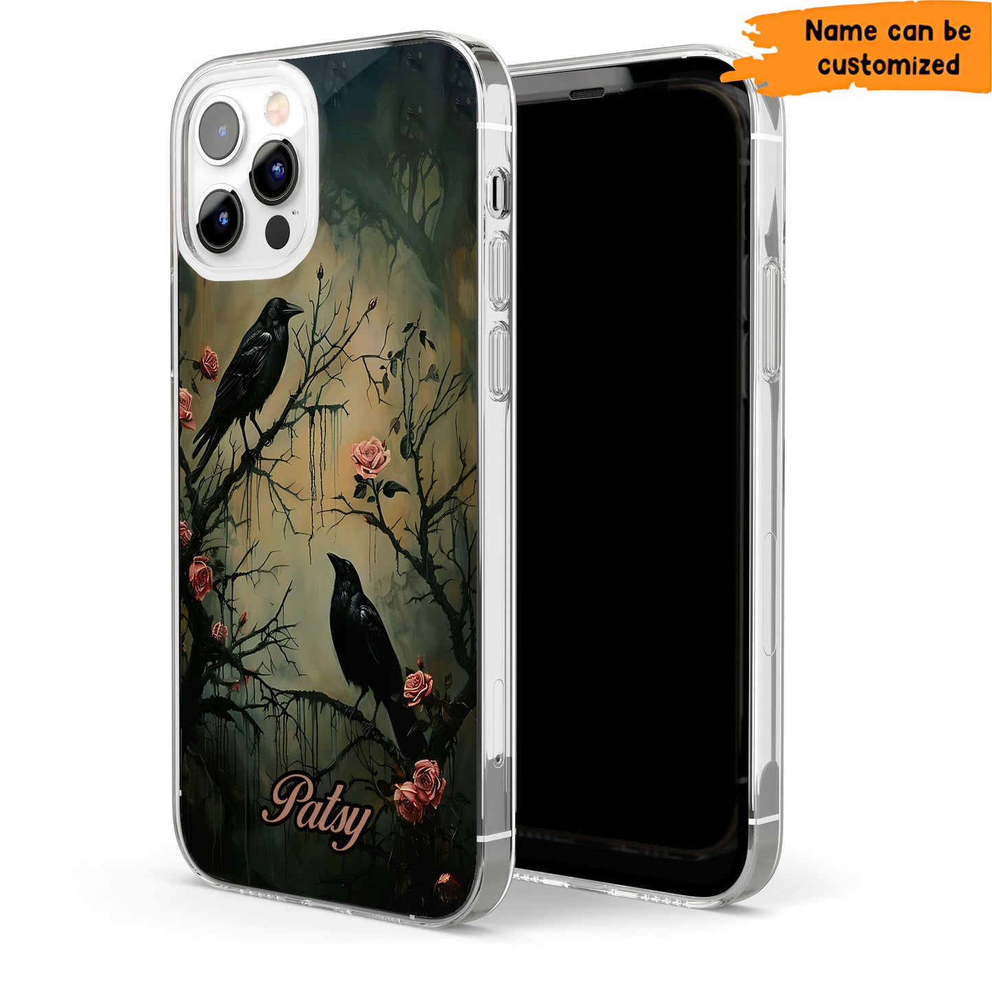 The Raven & Roses Phone Case – Gothic Elegance