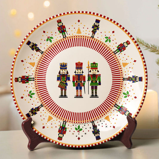 Nutcracker Soldiers Festive Decorative Plate