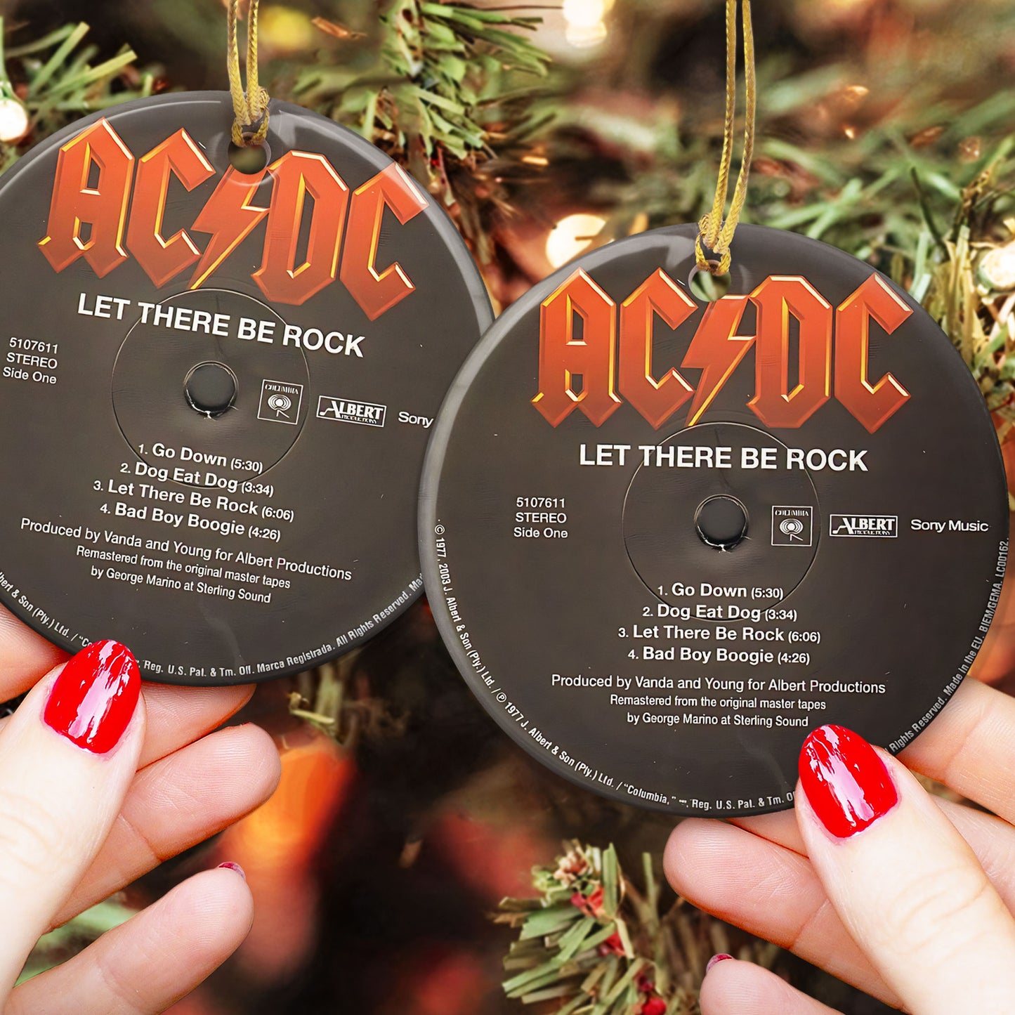 Let There Be Rock Hard Rock Ceramic Ornament – Classic Album Cover Holiday Decoration