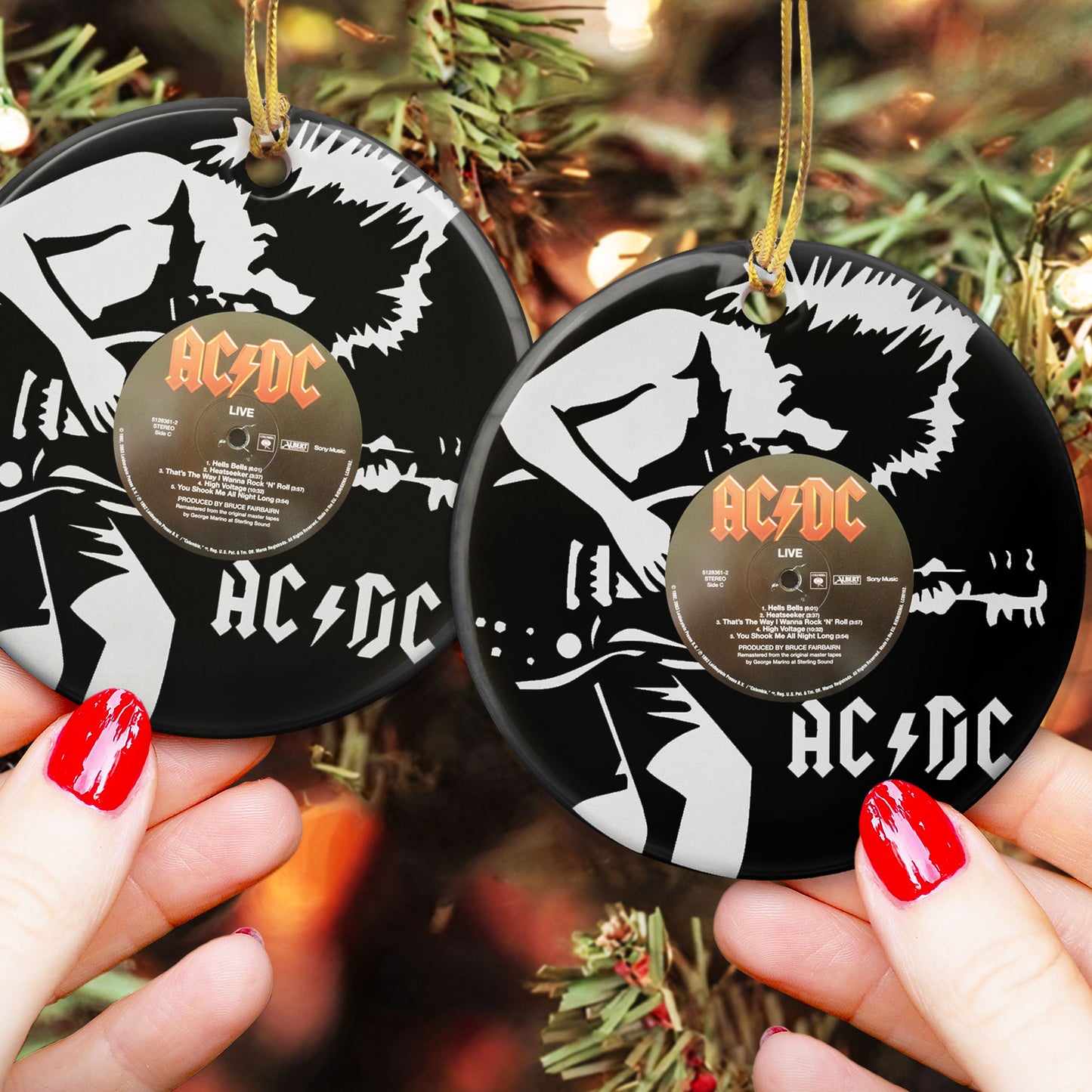 Hard Rock Ceramic Ornament – Classic Album Cover Holiday Decoration