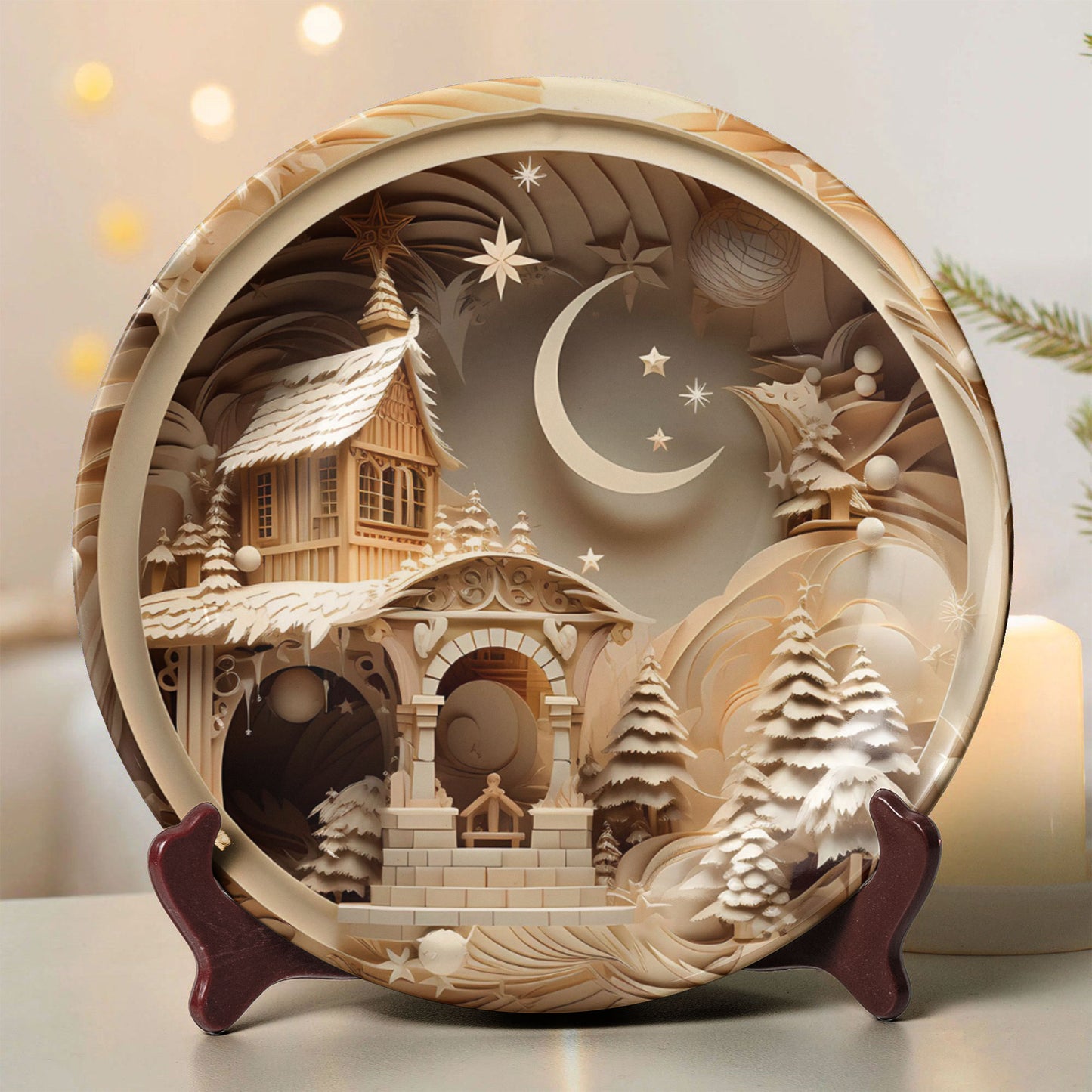 Holy Nativity Art Ceramic Plate – Christmas Collection (10 Designs)