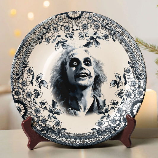 Gothic Horror Beetlejuice Decorative Ceramic Plate