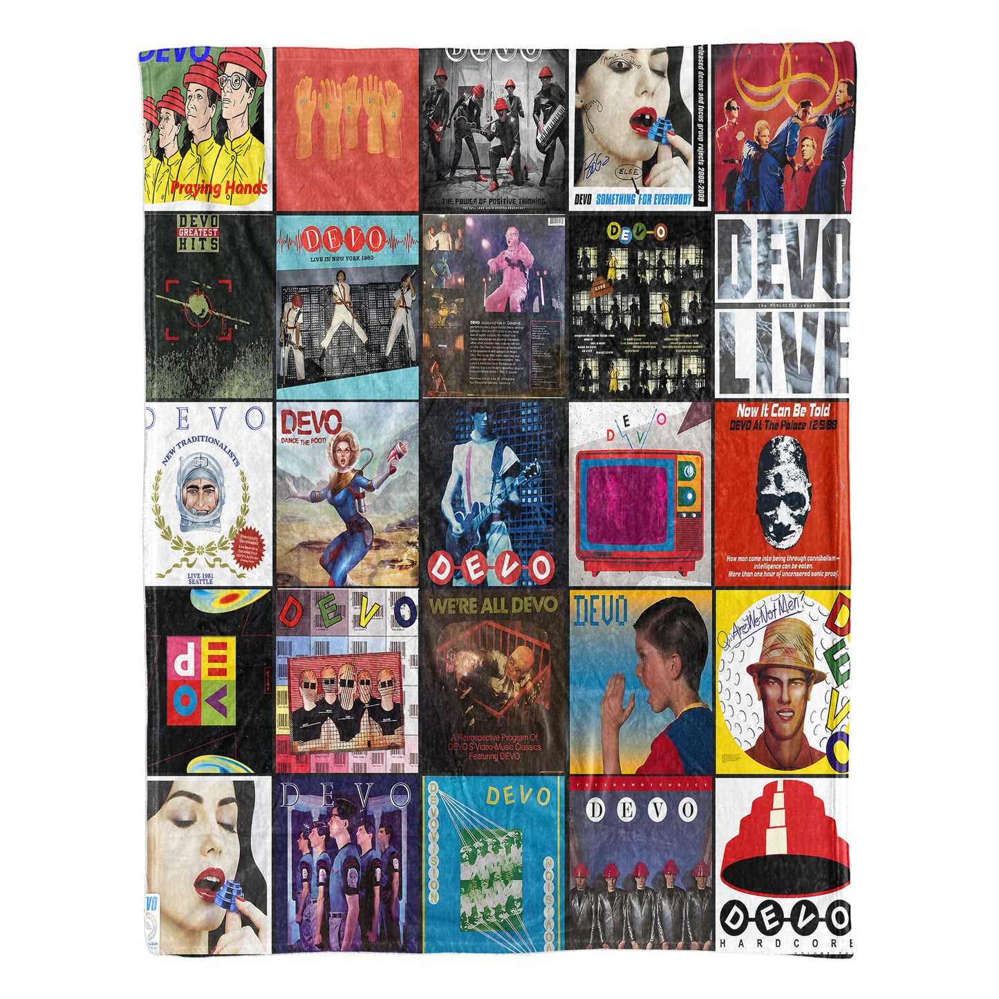 DEVO Sherpa Blanket – A New Wave Icon, Reimagined in Cozy Style