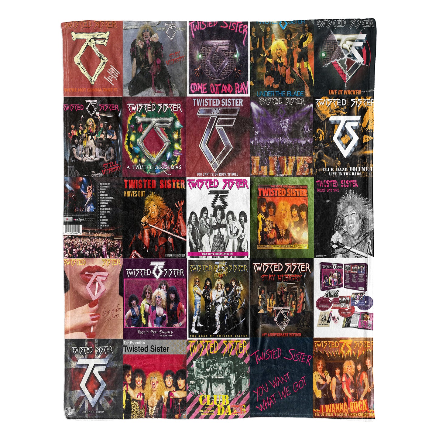 Twisted Sister Sherpa Blanket – A Loud ’n’ Proud Rock Nostalgia Quilt