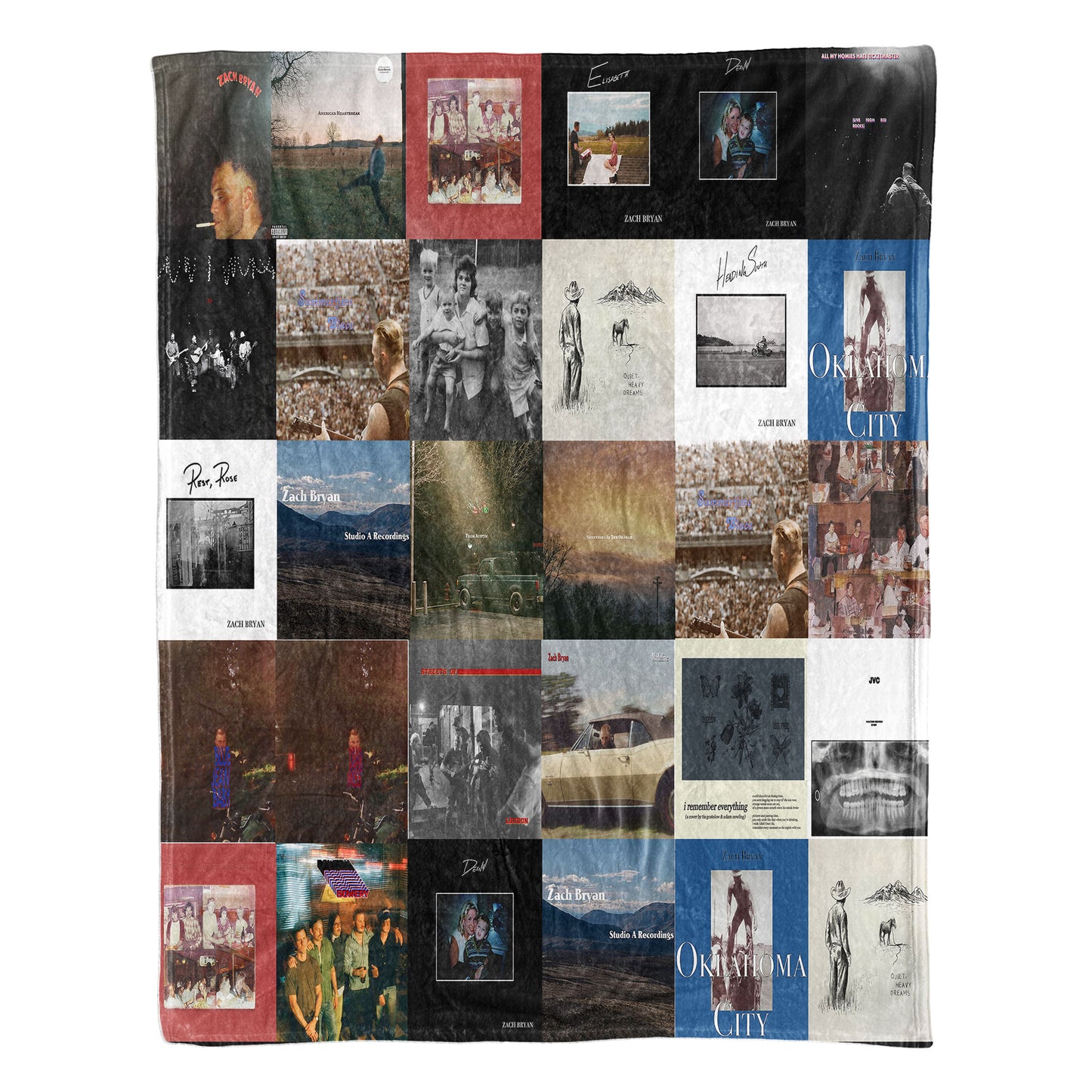 Zach Bryan Sherpa Blanket – A Heartland Memory Quilt for True Fans