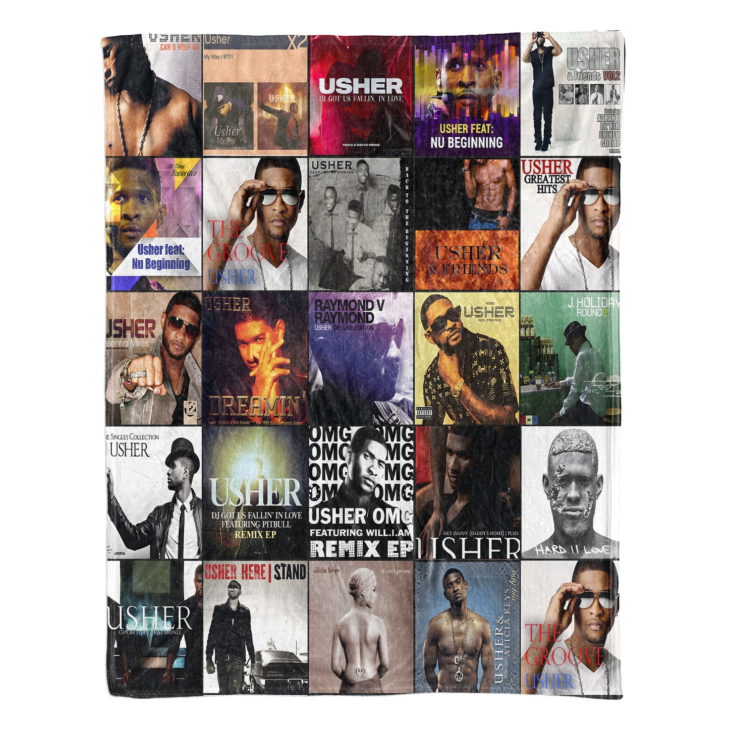 Usher Sherpa Blanket – A Hit-Filled Album Cover Tribute for R&B Lovers