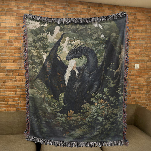 Daughter of Flame and Shadow Woven Blanket