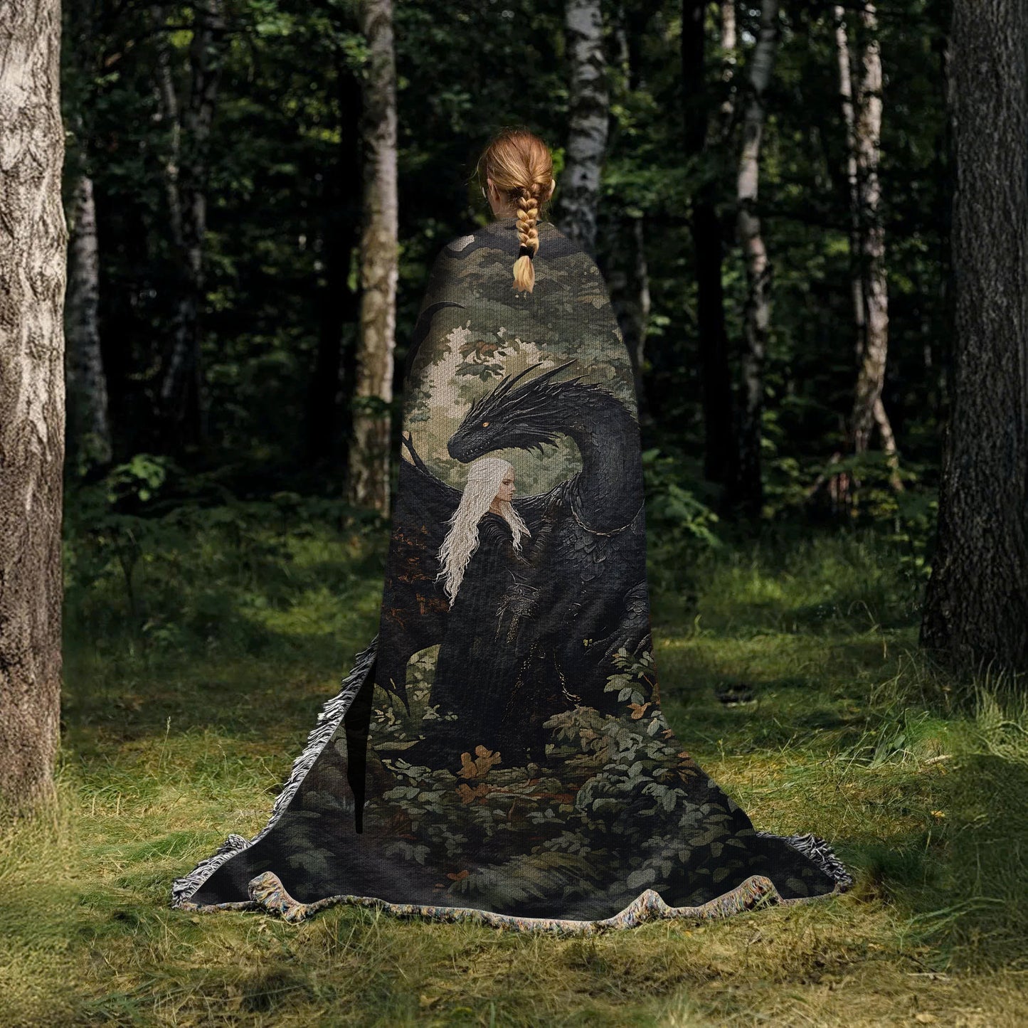 Daughter of Flame and Shadow Woven Blanket