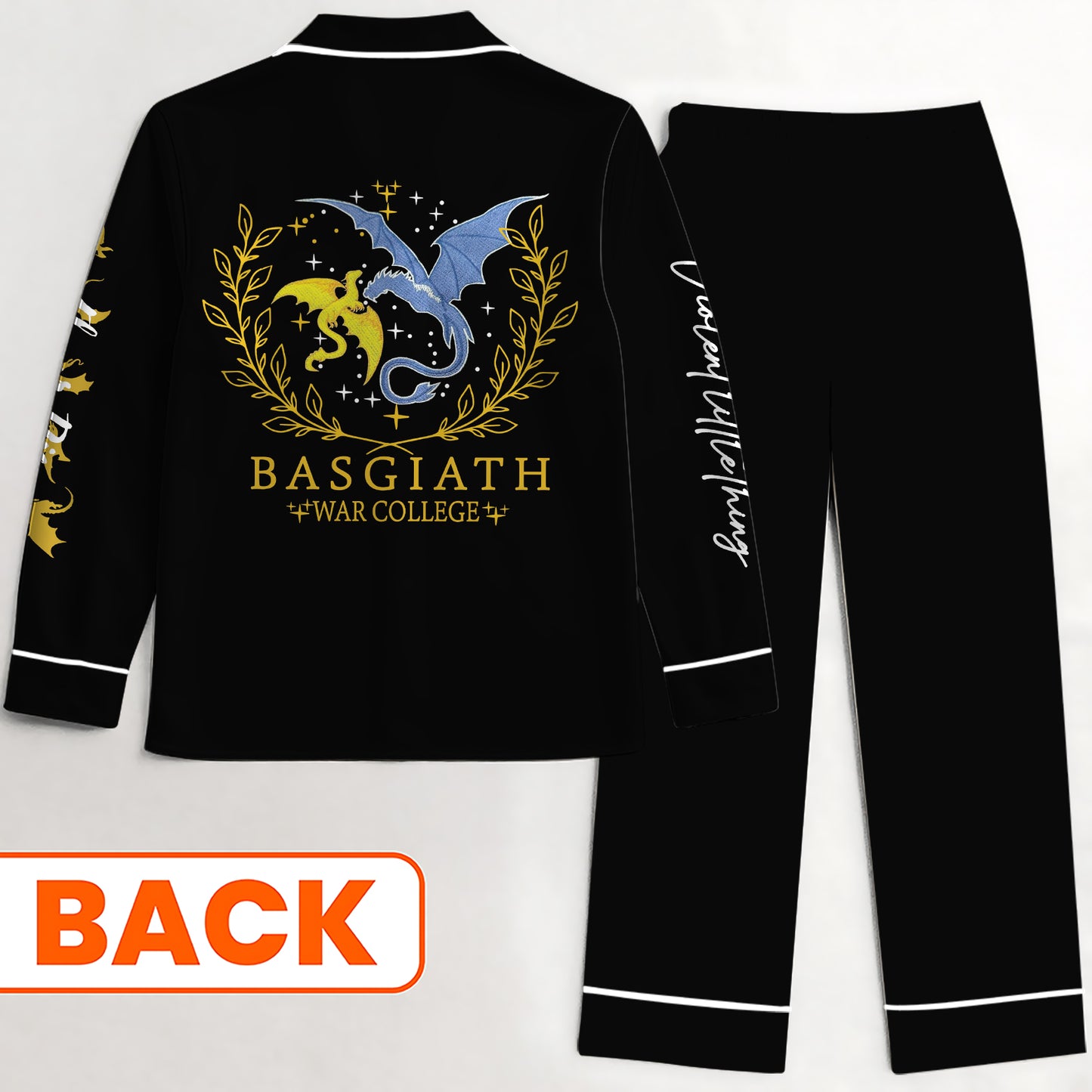 Basgiath War College – Wings of Fire and Bond Satin Pajamas Set