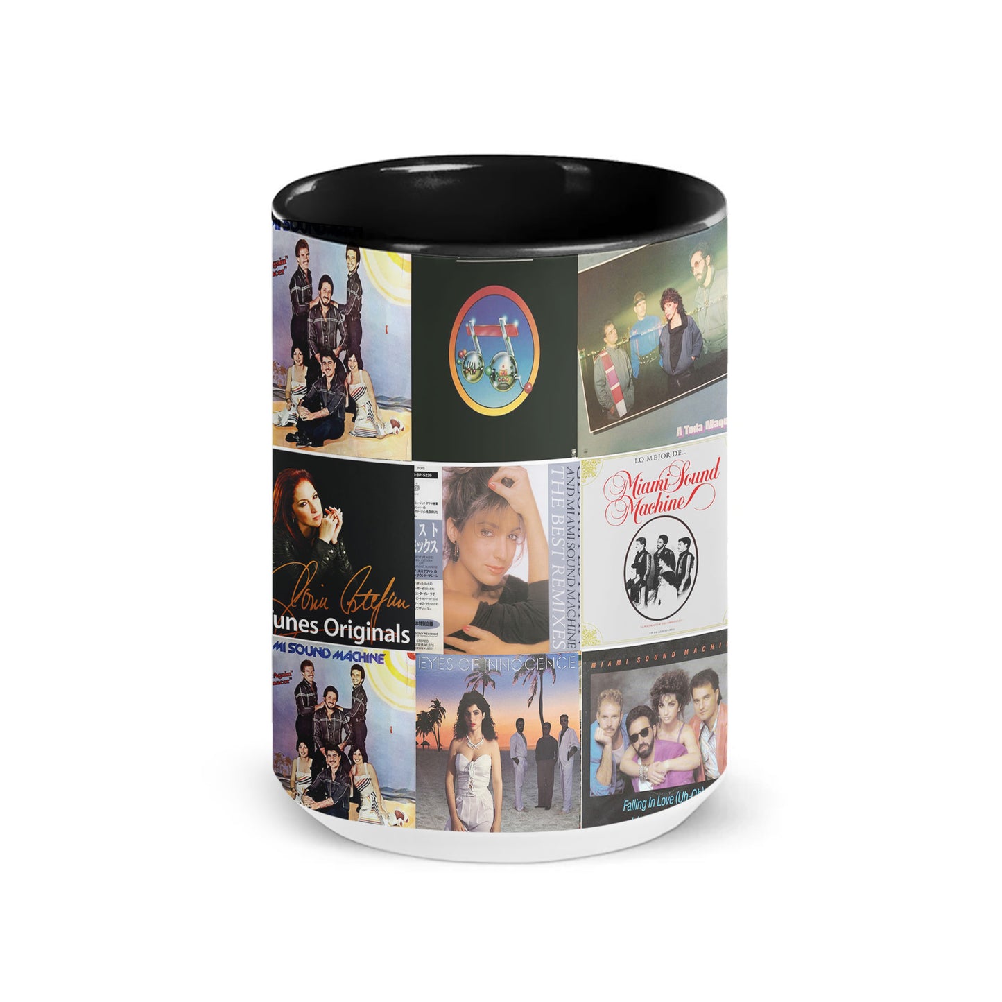 Miami Sound Machine Accent Mug – Retro Latin-Pop Album Collage Gift