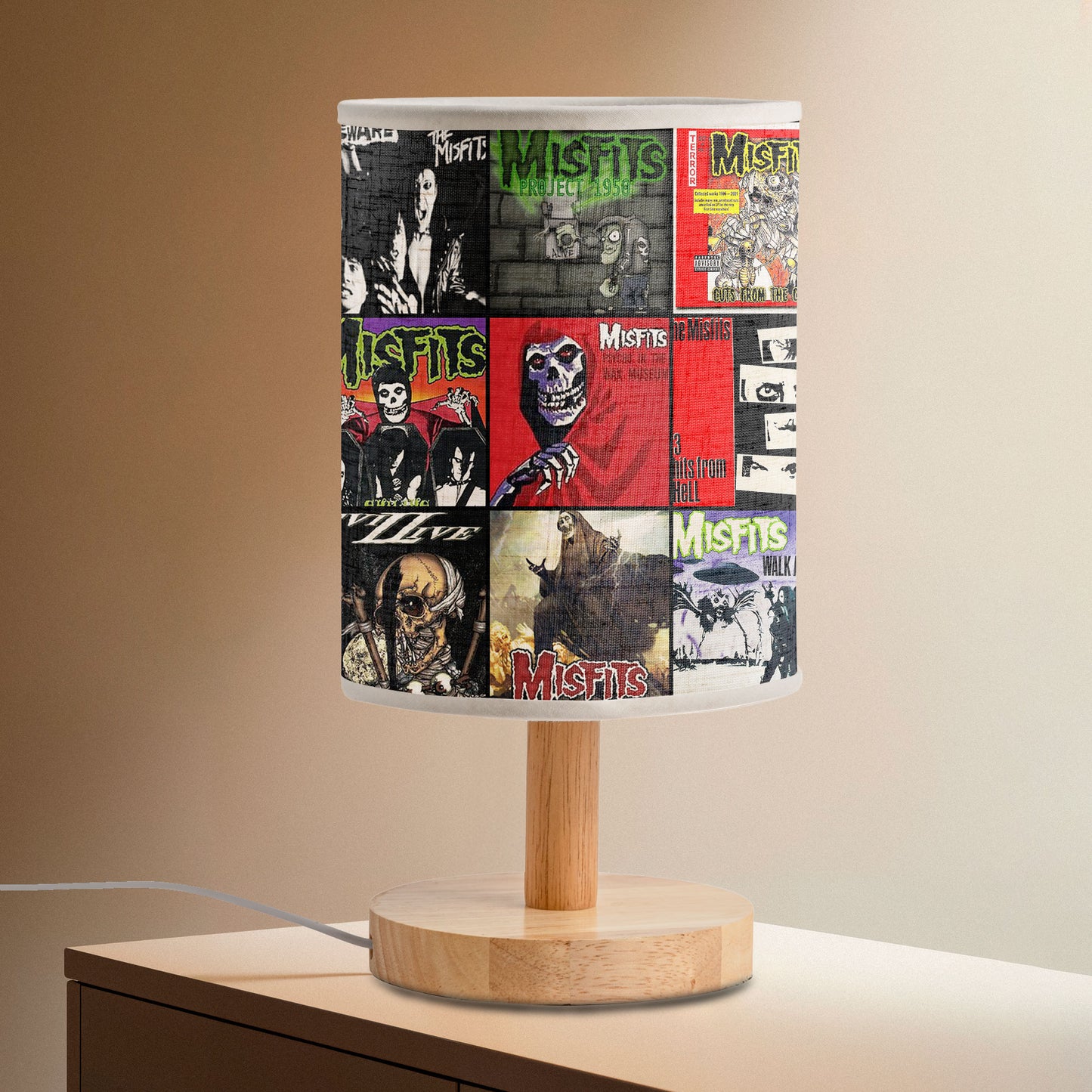 Misfits Fabric Lamp – Horror Punk Legends Album Art Collection