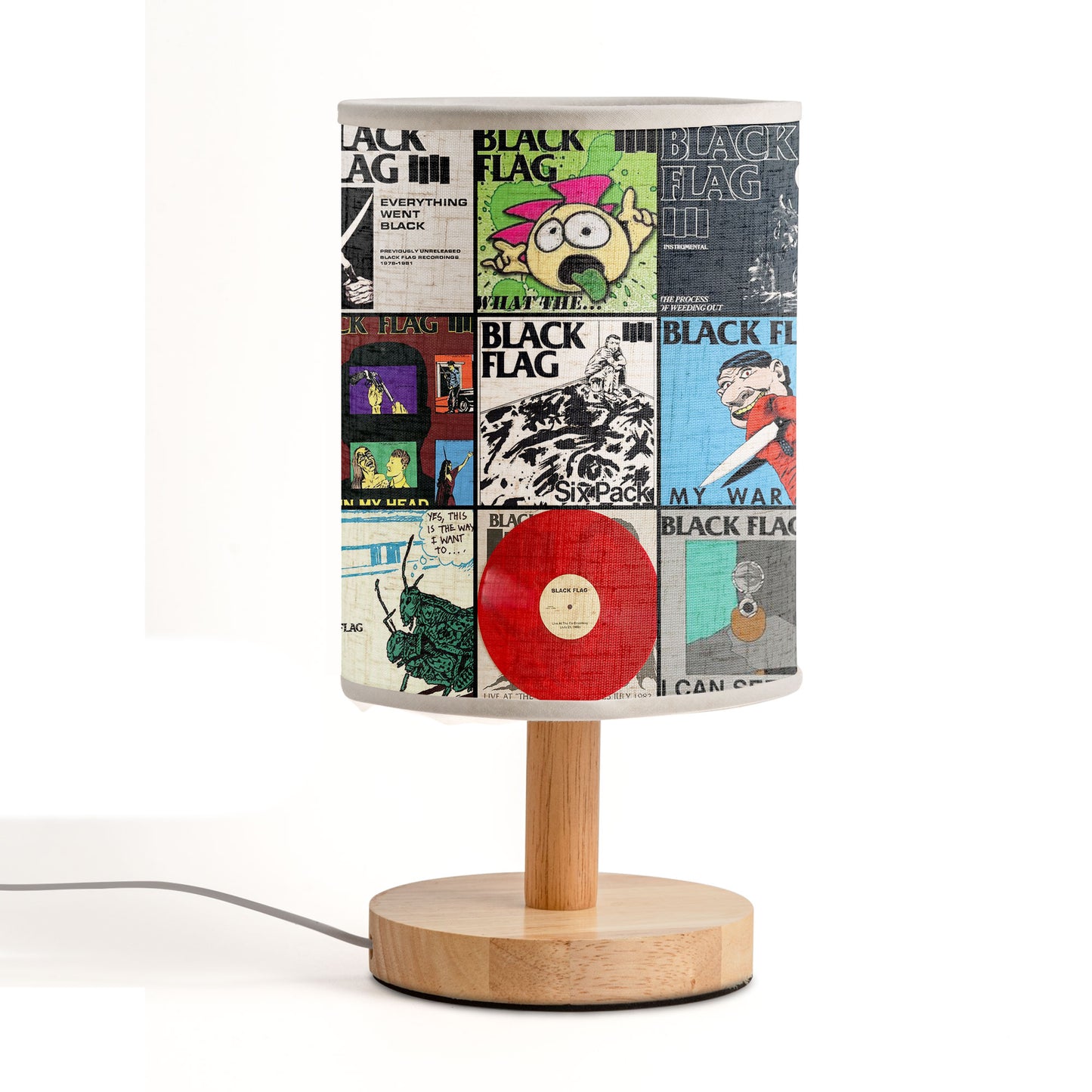 Black Flag Album Cover Lamp – Punk Rock Nostalgia Home Decor