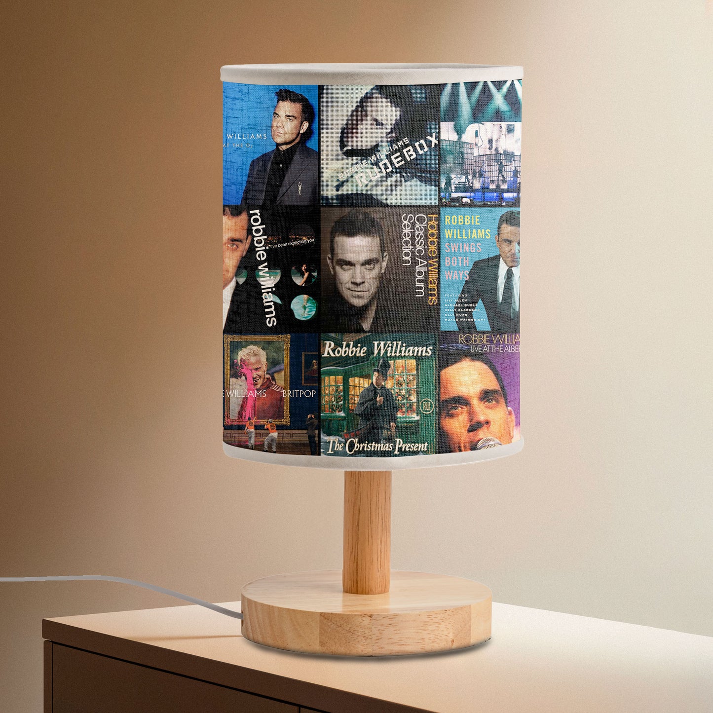 Robbie Williams Album Cover Lamp – Pop Legend Table Light