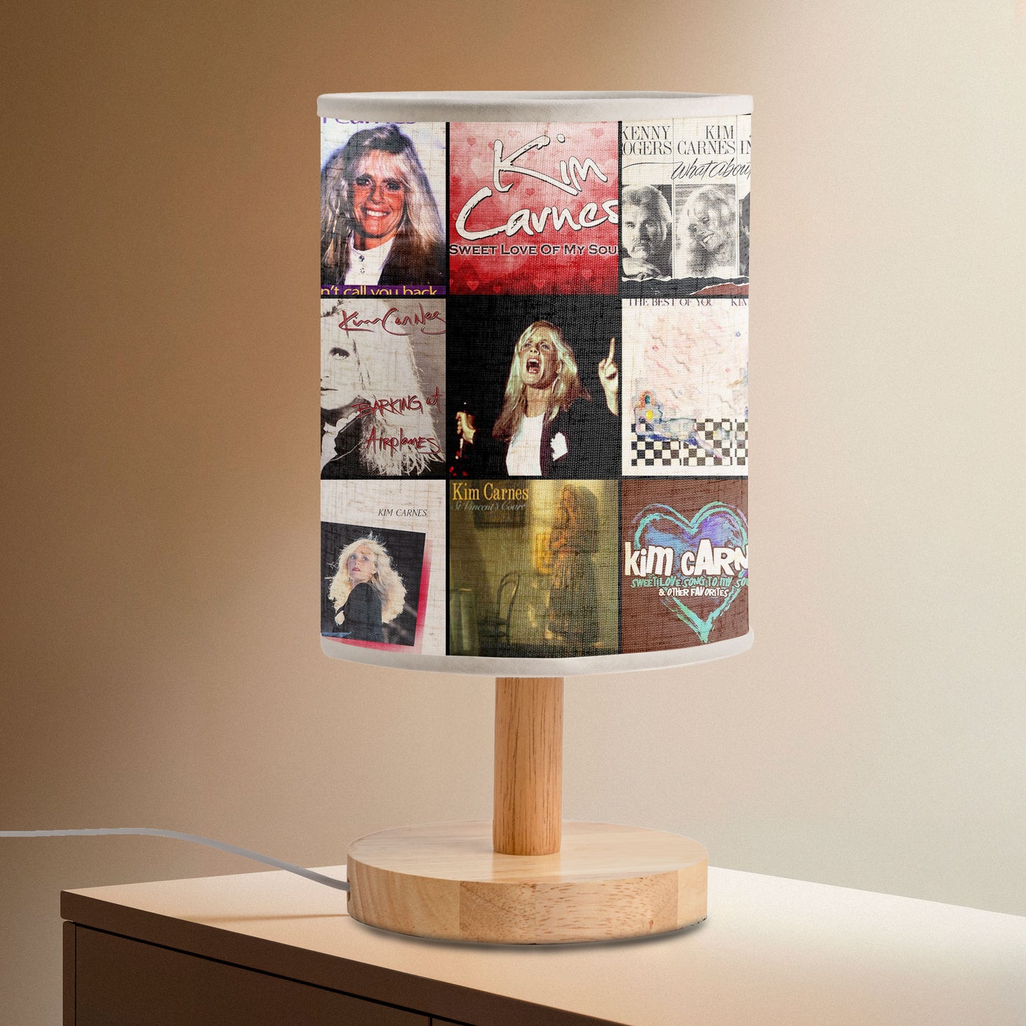 Kim Carnes Fabric Lamp – Timeless Pop Icon Album Art Collection