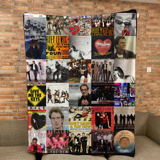 Huey Lewis & The News Sherpa Blanket – A Feel-Good Throwback for True Fans