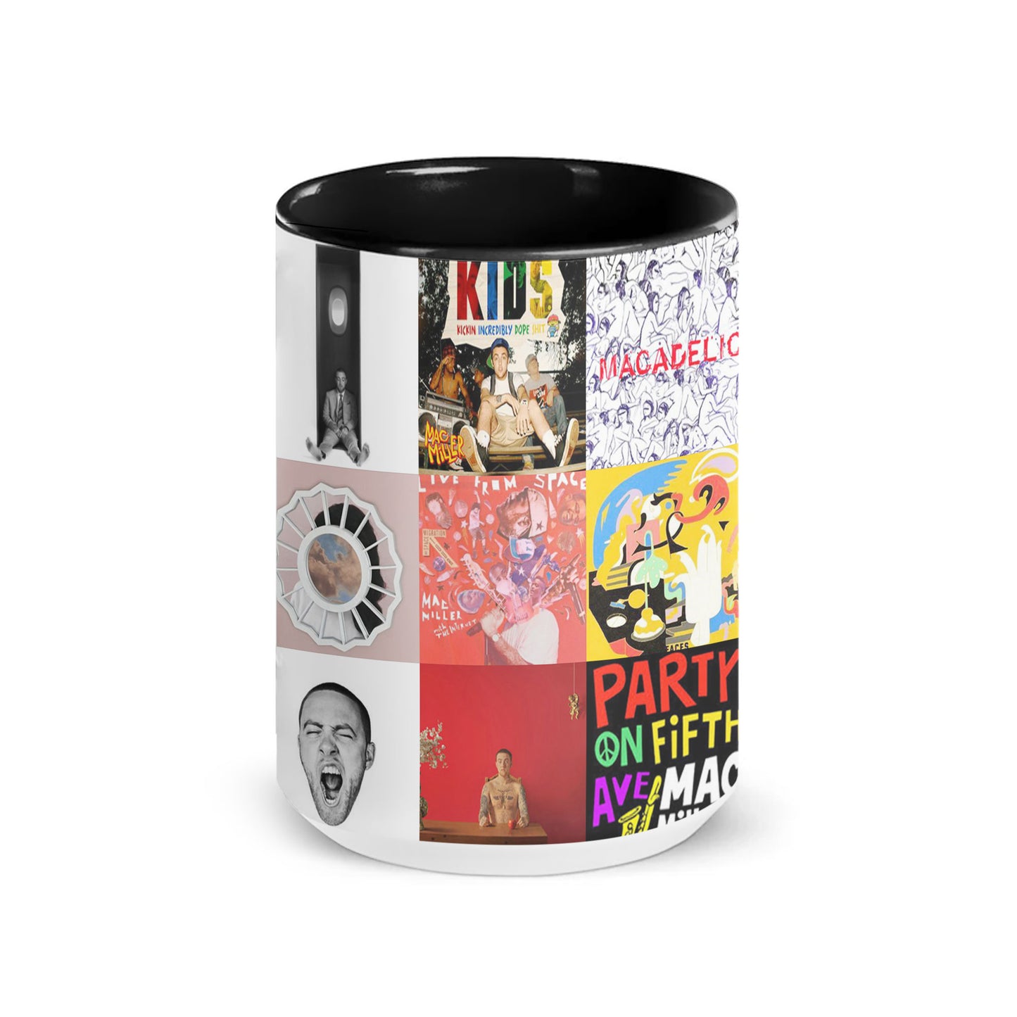 Mac Miller Accent Mug – Classic Album Cover Collage Gift