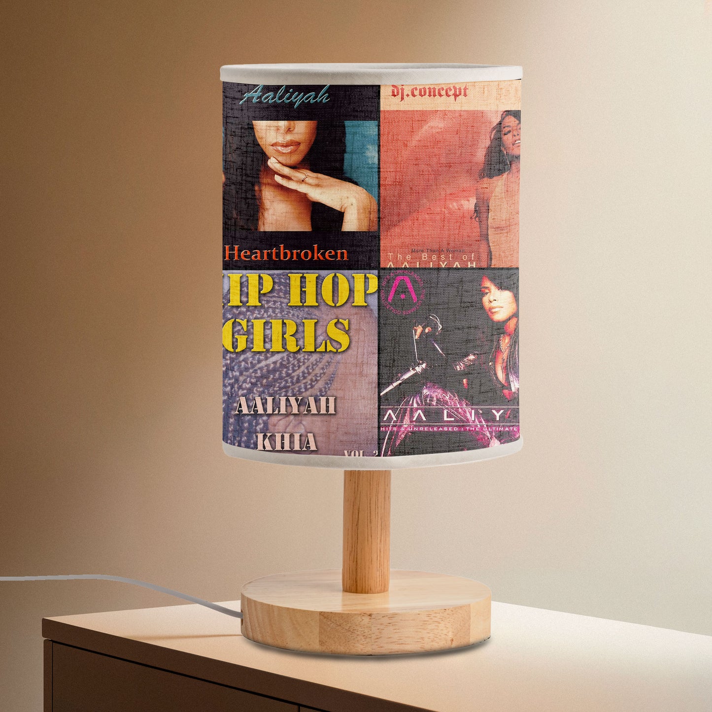 Aaliyah Album Art Table Lamp – R&B Legend Decorative Light