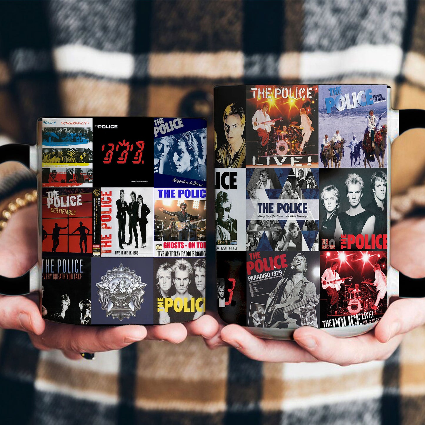 The Police Accent Mug – Classic Album Cover Collage Gift