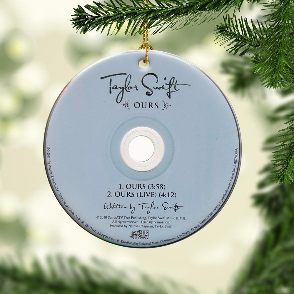 Ours Taylor Swift CD - Ceramic Ornament – Holiday Music Keepsake Decoration