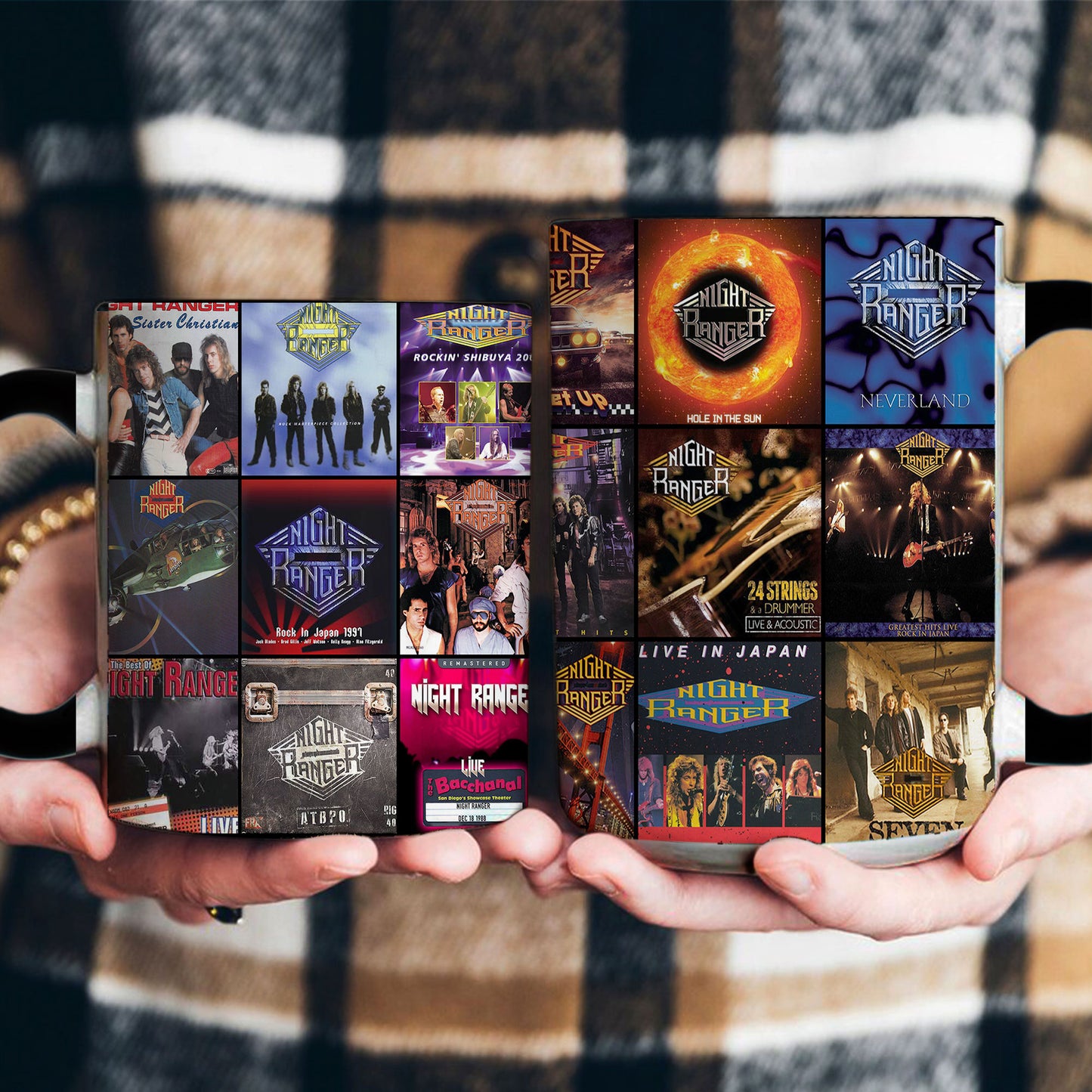 Night Ranger Accent Mug – Classic Rock Album Collage Gift