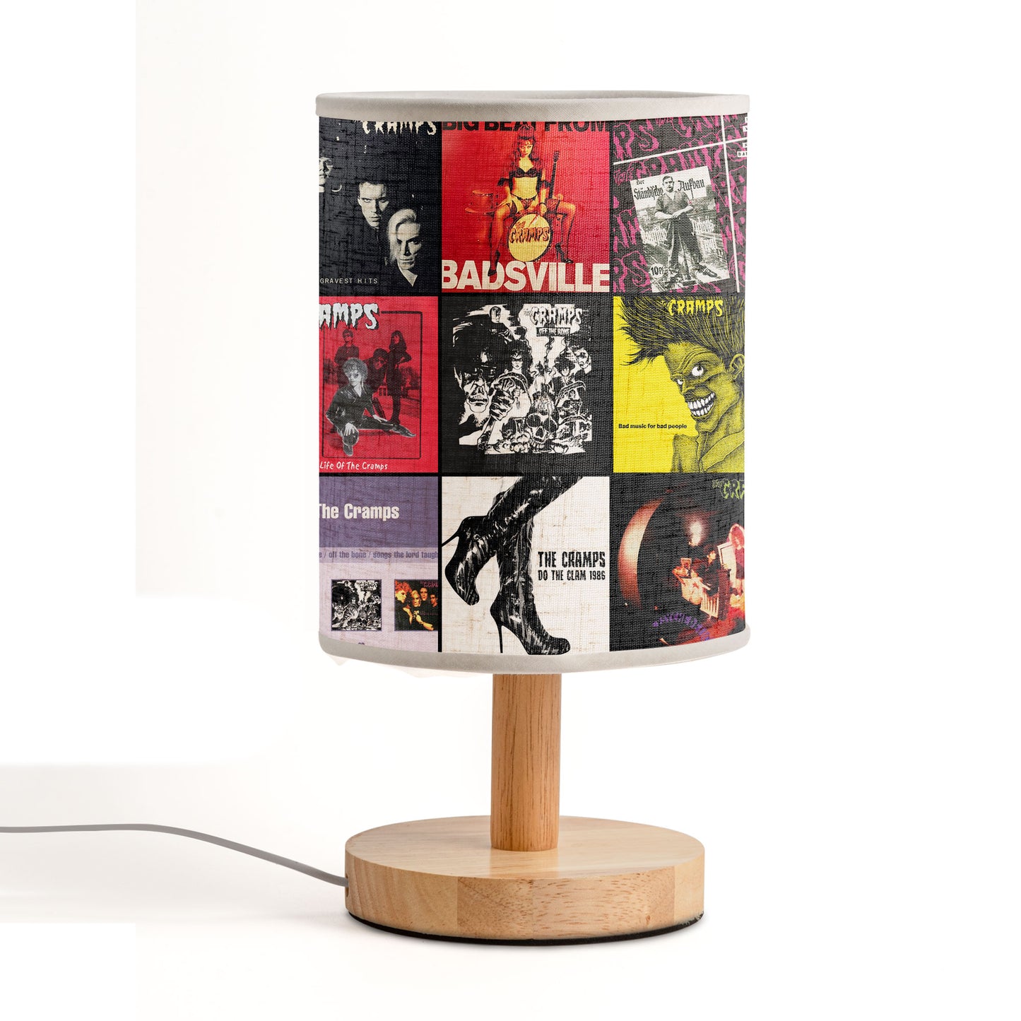The Cramps Albums Fabric Lamp – Light of Punk Rock Madness
