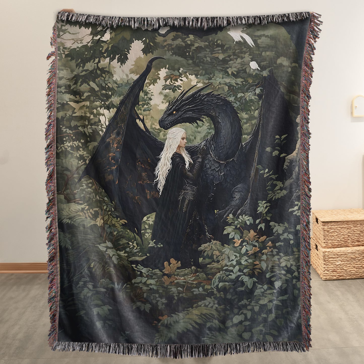 Daughter of Flame and Shadow Woven Blanket