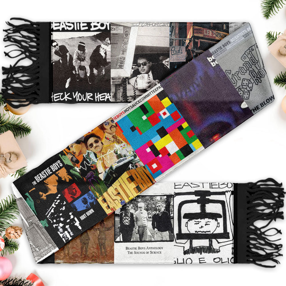Beastie Boys Album Collage Scarf – Hip-Hop Legend Fan Gift