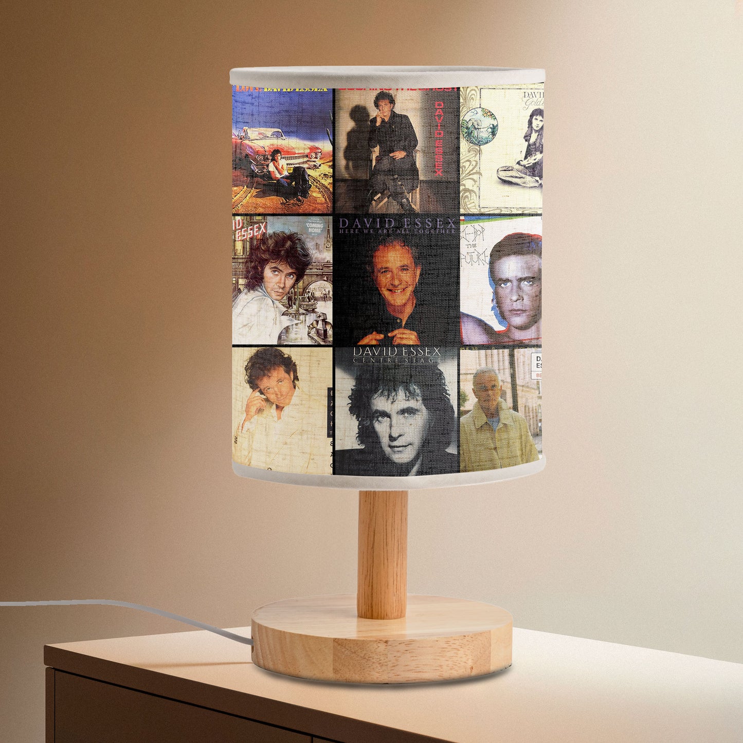 David Essex Fabric Lamp – Vintage Pop Legend Album Art Collection