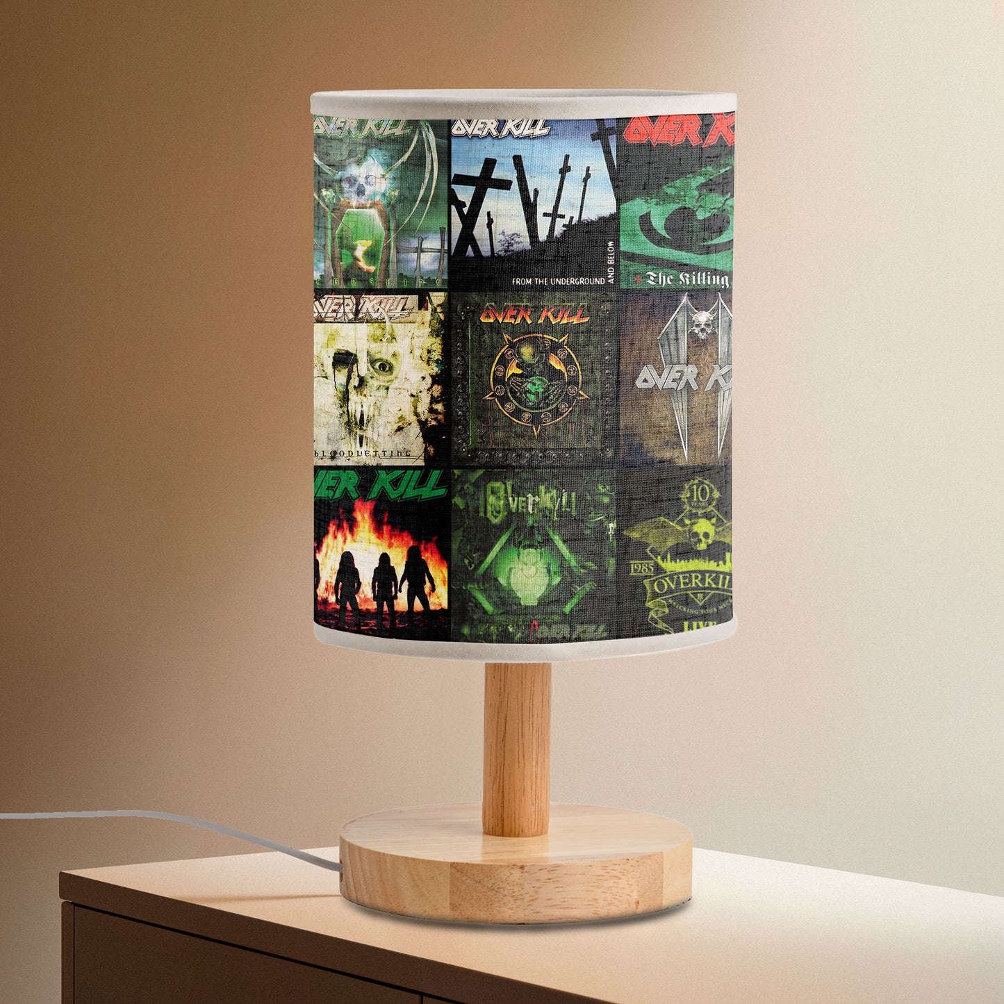Overkill Album Art Table Lamp – Thrash Metal Legends Decorative Light