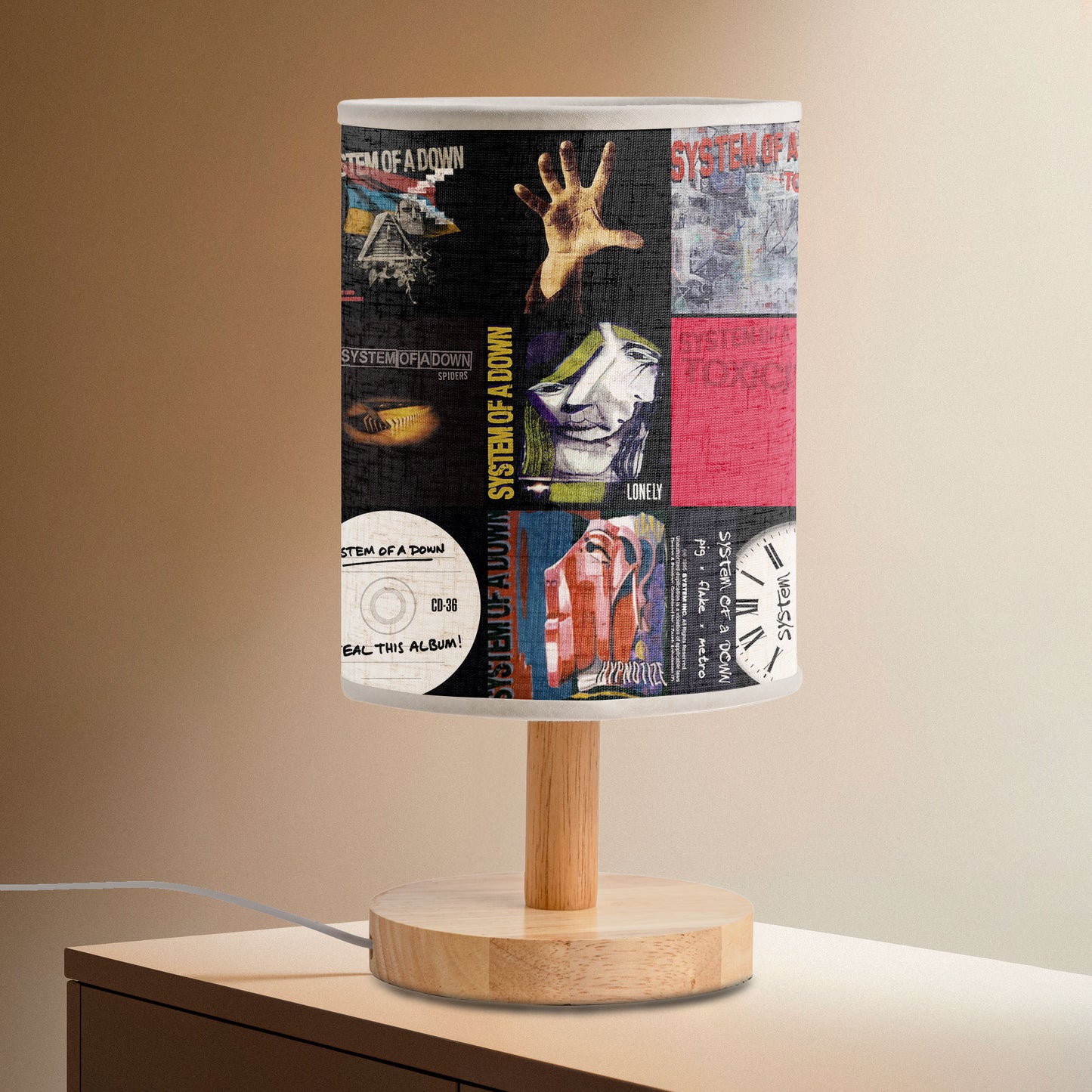 System Of A Down Albums Lamp – Illuminate Your Space with Metal Mayhem