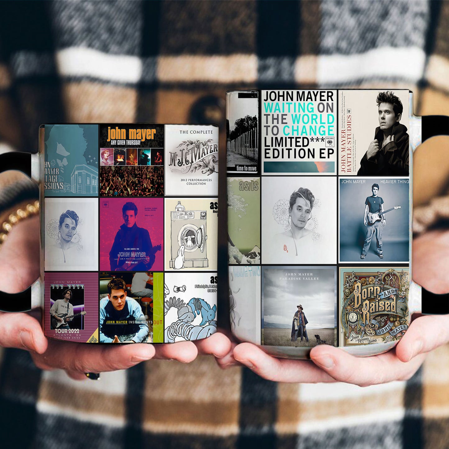 John Mayer Accent Mug – Classic Album Cover Collage Gift