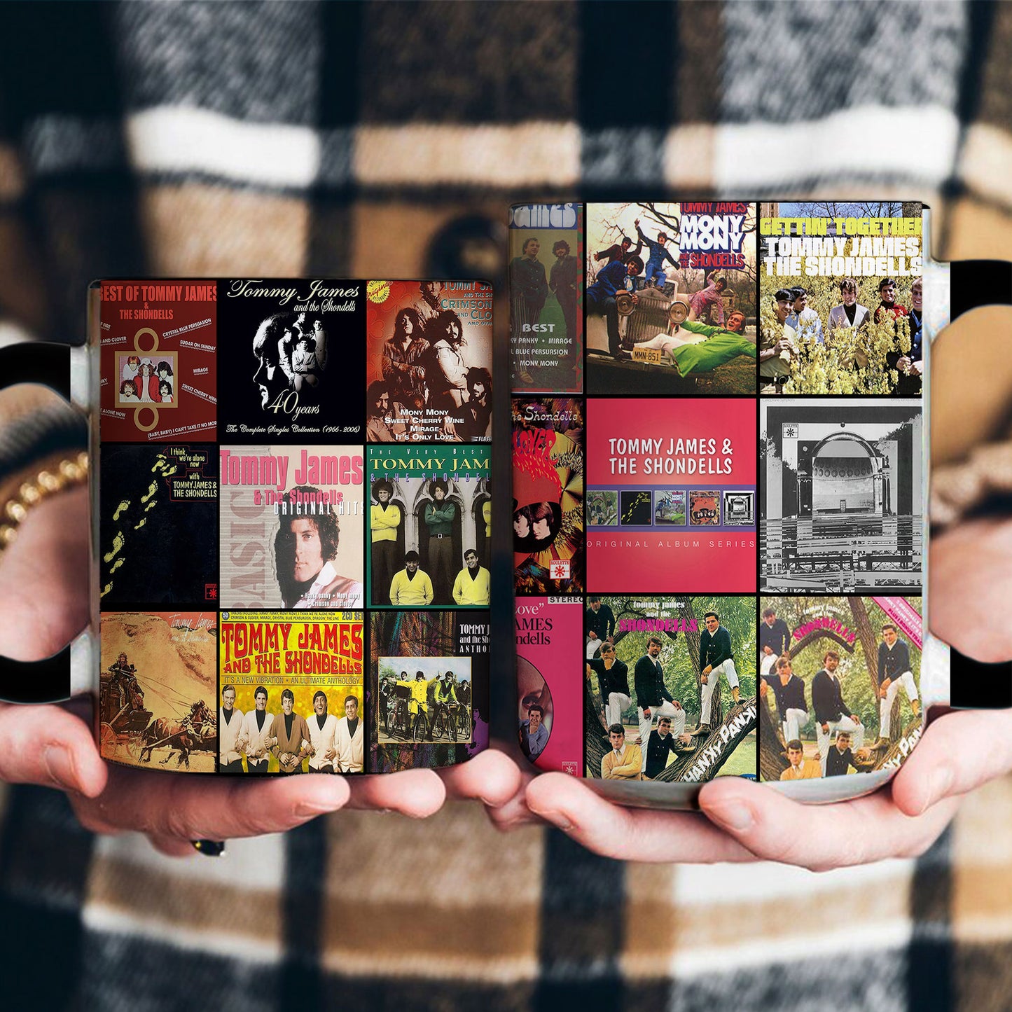 Tommy James & The Shondells Accent Mug – Classic Hits Album Cover Collage Gift