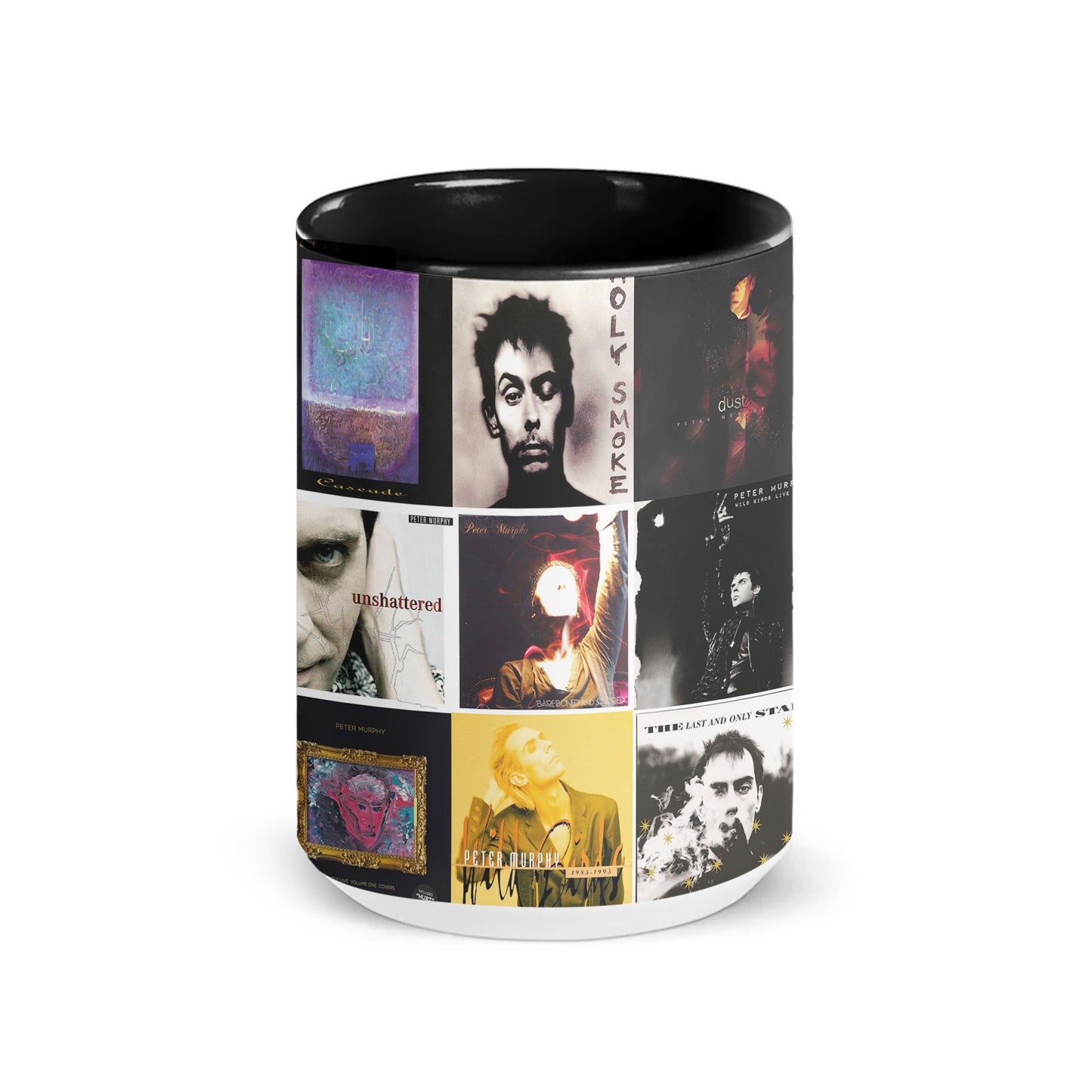 Peter Murphy Accent Mug – Gothic Art Rock Album Collage Gift
