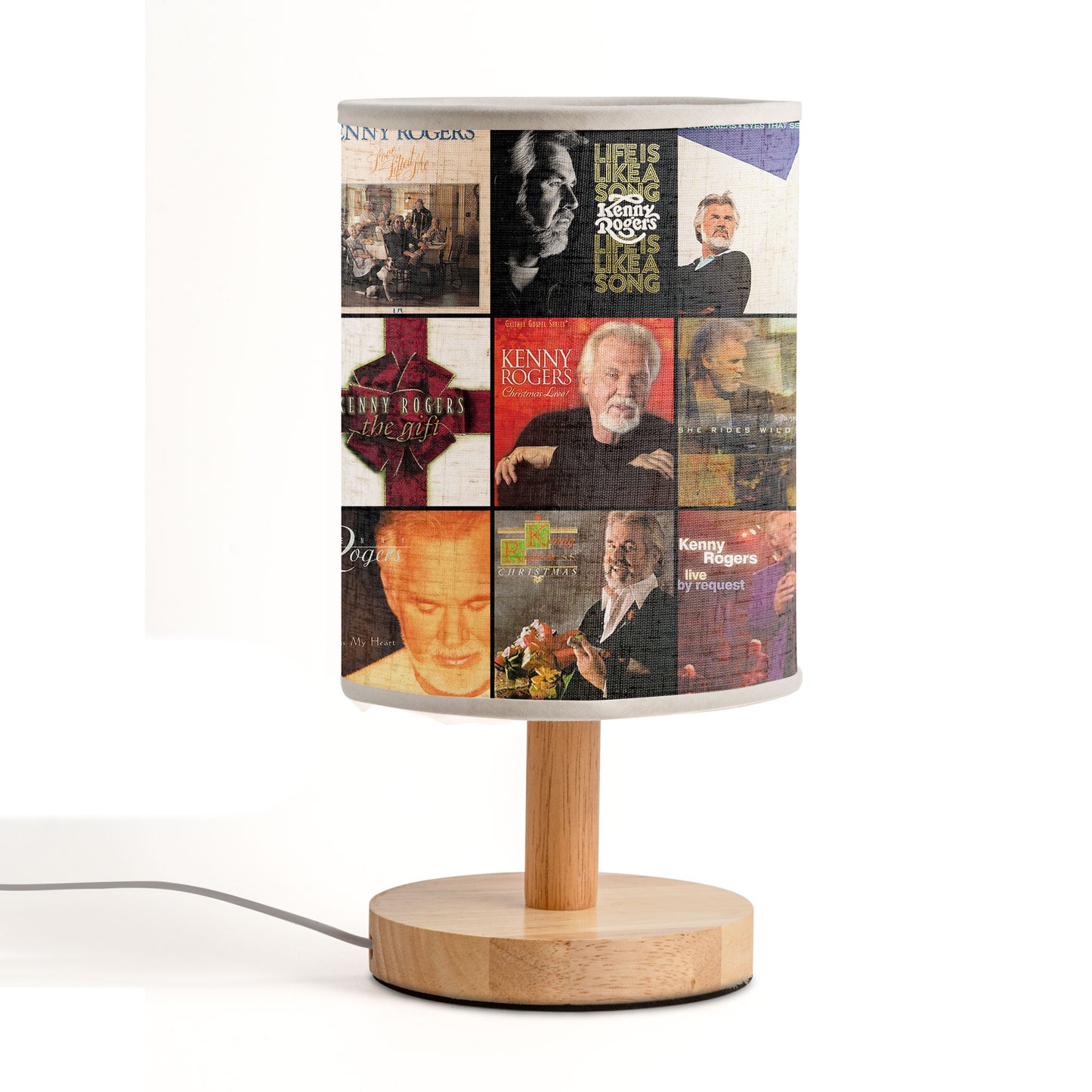 Kenny Rogers Fabric Lamp – Country Legend Album Art Collection