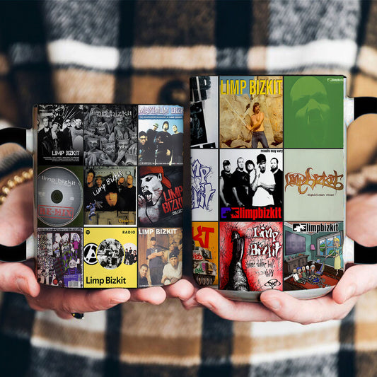 Limp Bizkit Accent Mug – Classic Album Cover Collage Gift for Nu-Metal Fans